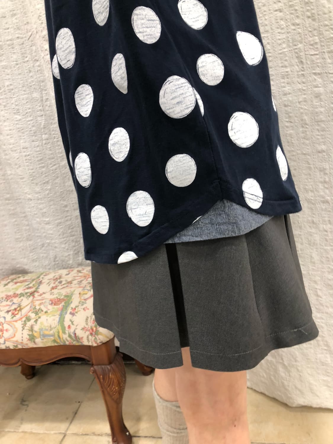 Polka navy t-shirts 상품이미지3