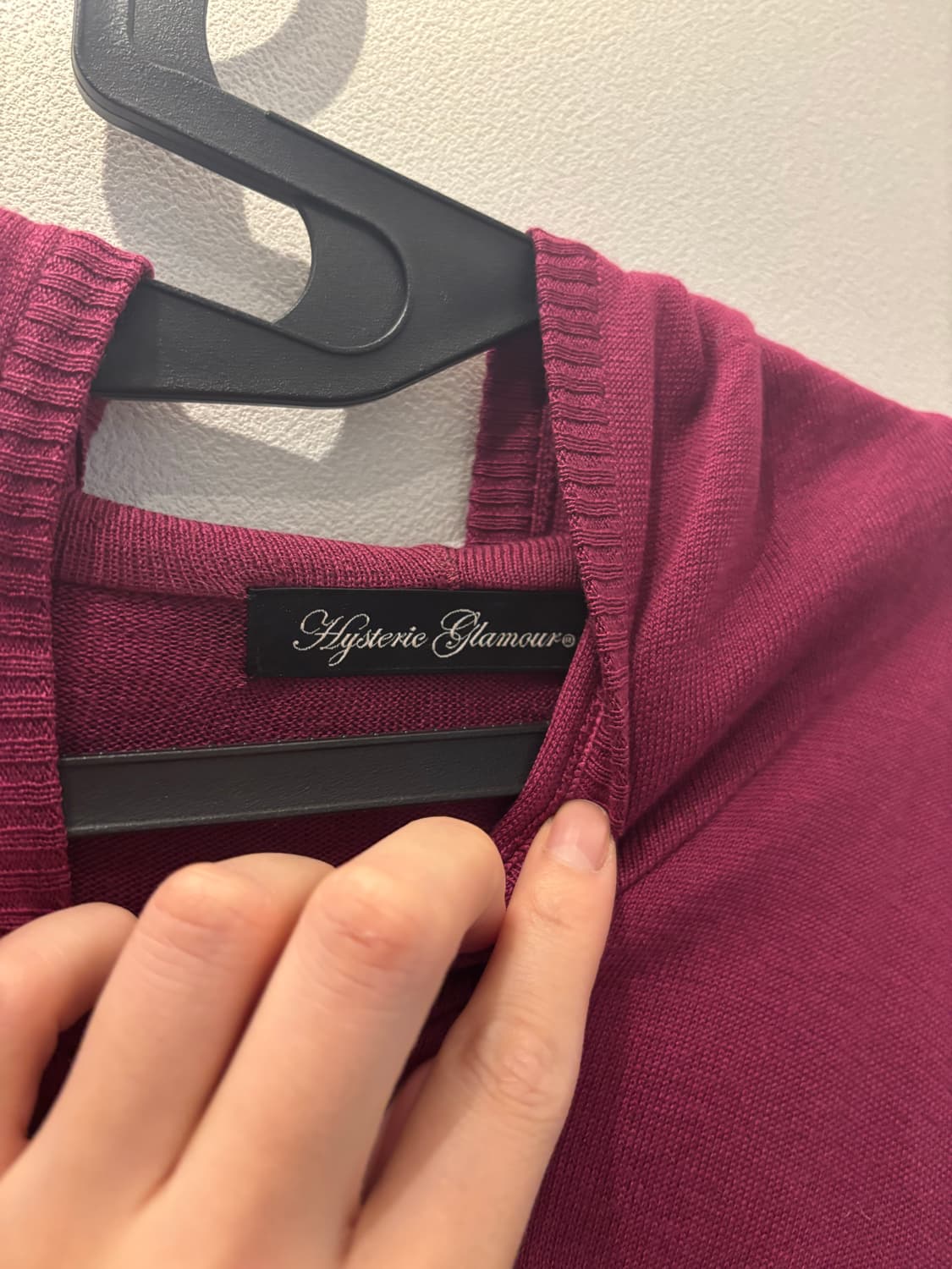 히스테릭글래머 버건디 후드집업 상품이미지4