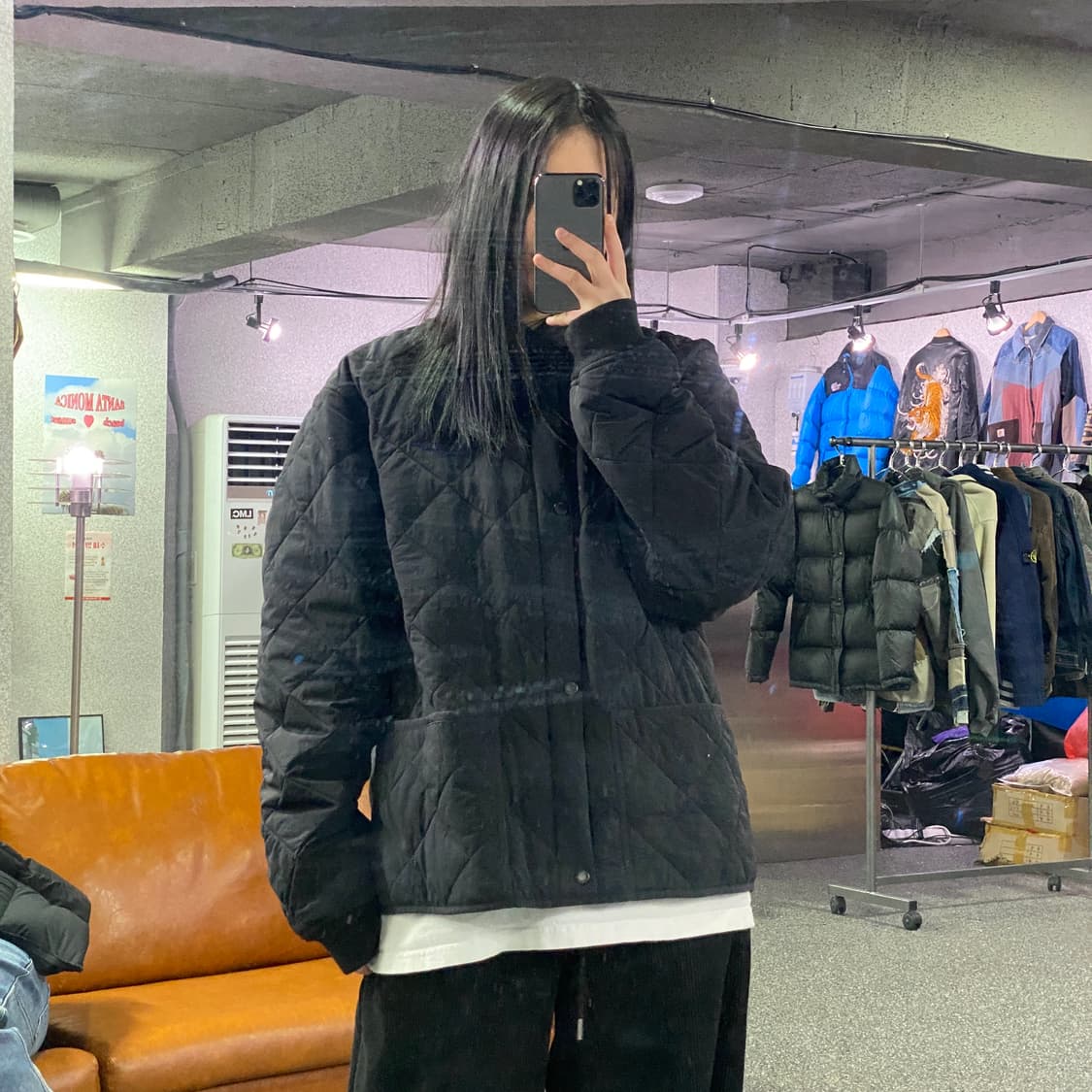 디스이즈네버댓 블랙 글로브 퀄티드 자켓 B3906 상품이미지1