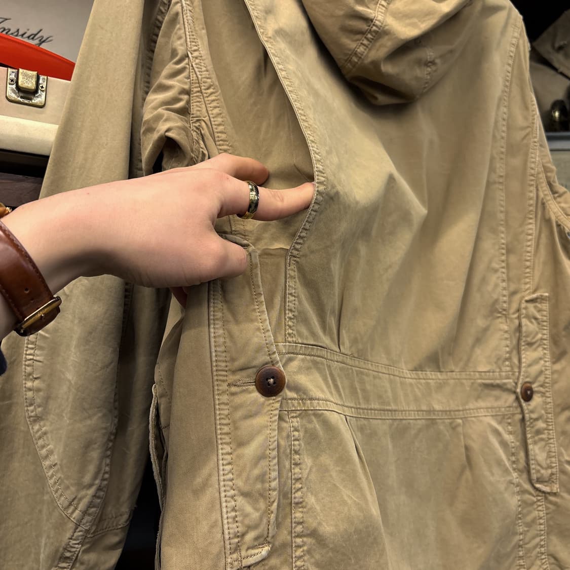 90s 폴로 랄프로렌 코튼트윌 유틸리티 헌팅포켓 후드파카 N1172 상품이미지8
