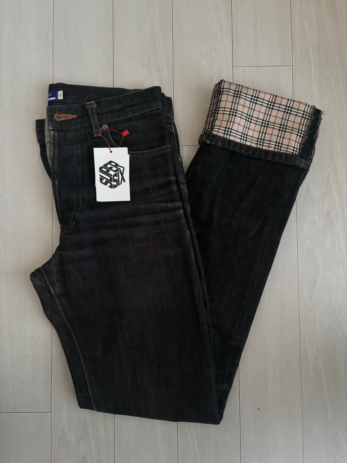 [burberry] 버버리 블루라벨 빈티지 체크 데님 팬츠 상품이미지1