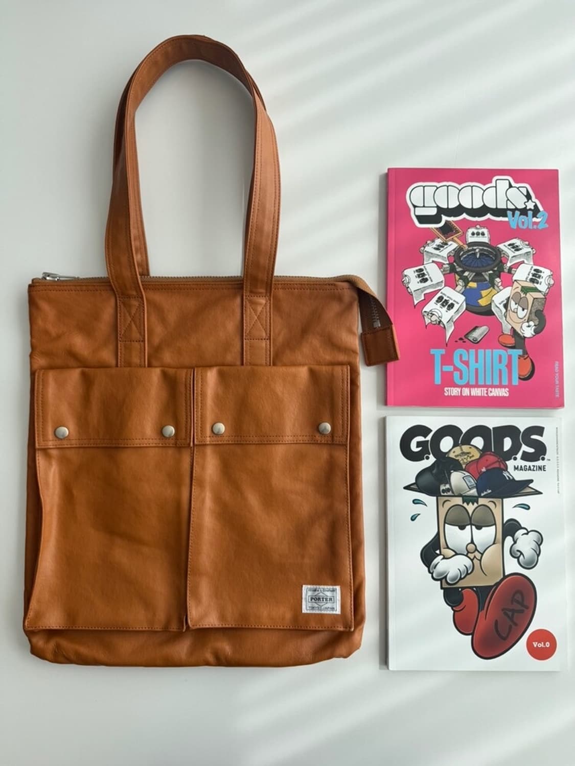 [요시다 포터] 프리스타일 토트백 - 카멜 상품이미지1