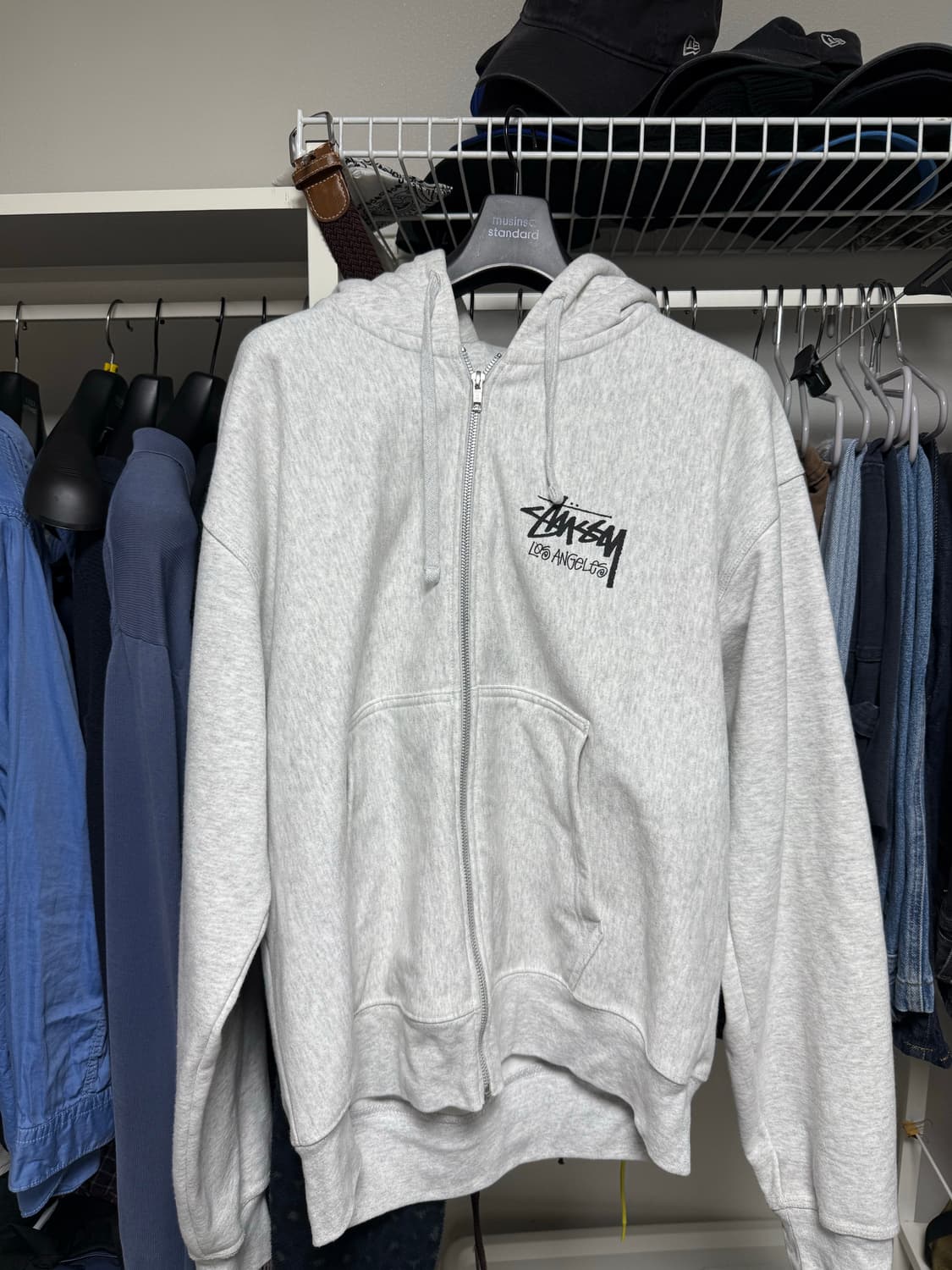 스투시 LA 후드집업 헤더그레이 L 상품이미지2