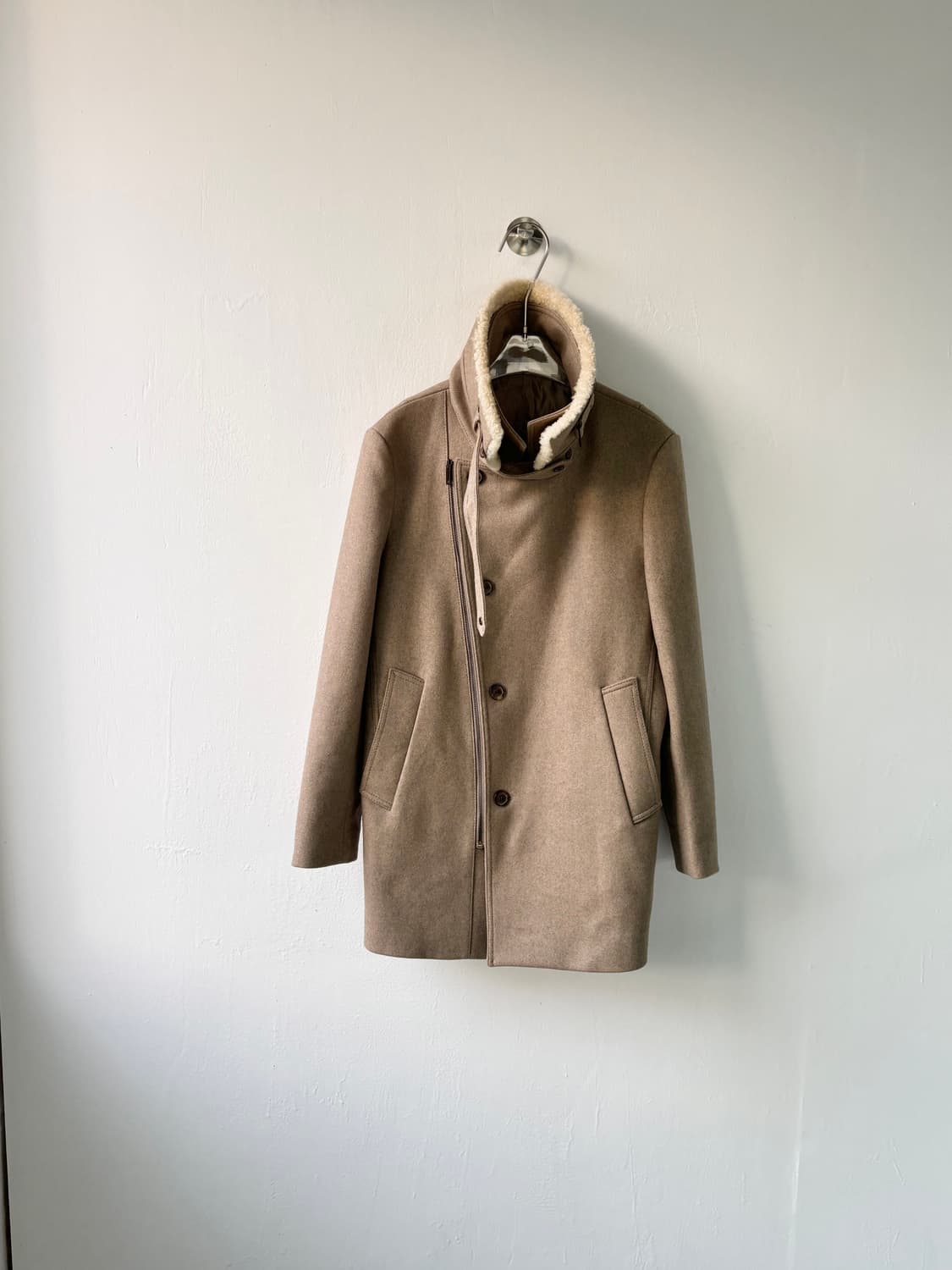 솔리드옴므 by 우영미 하이넥 더블 피코트  상품이미지4