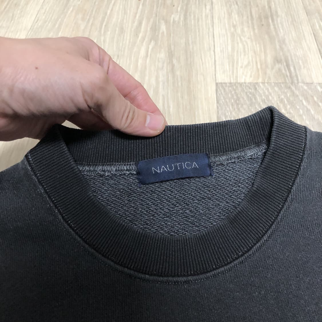 (L) 노티카 NAUTICA 재팬 스펠로고 피그먼트 다잉 오버핏 스웻셔츠 상품이미지5