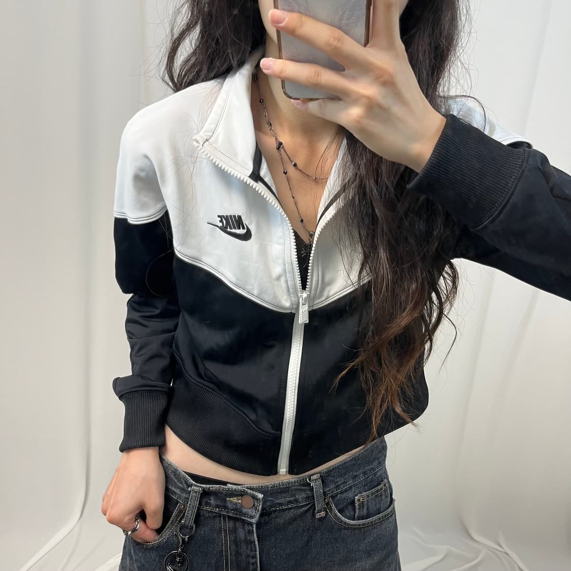 Nike black & white crop jersey 상품이미지4