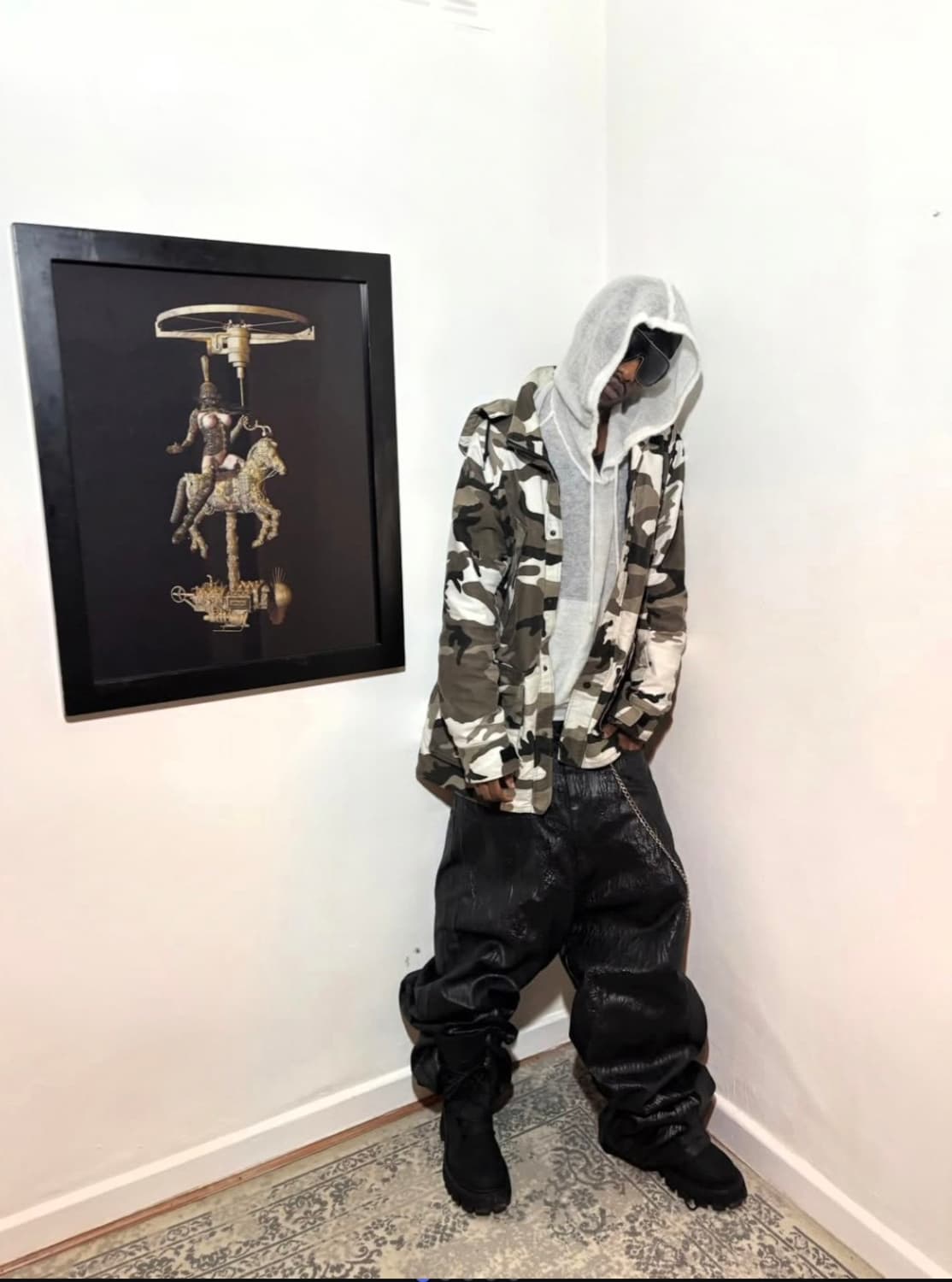 Corporate world char crest baggy denim 상품이미지2