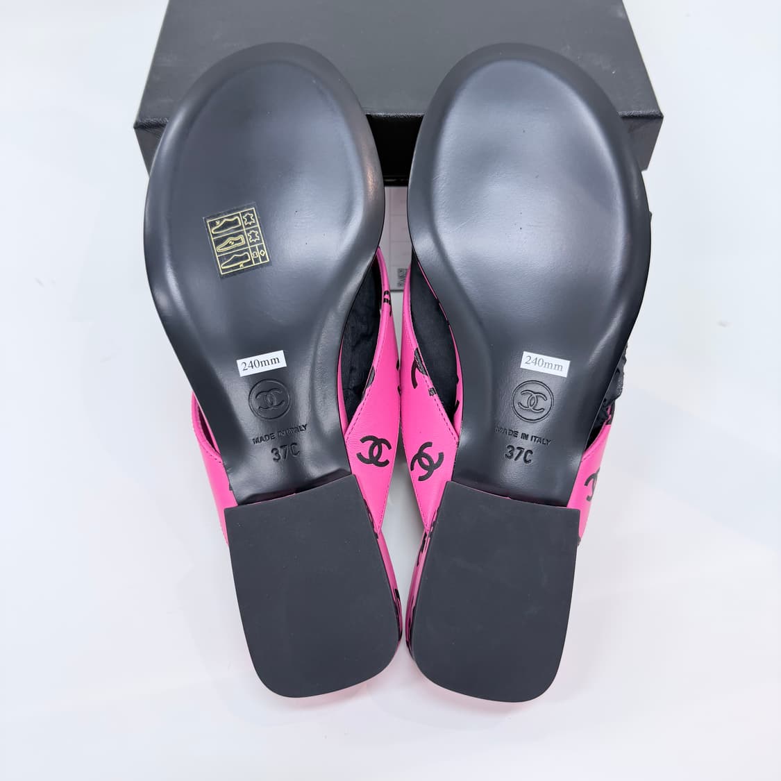 [미사용/풀구성] 샤넬 CC 로고 플리플랍 샌들 슬리퍼 쪼리 핑크 상품이미지8