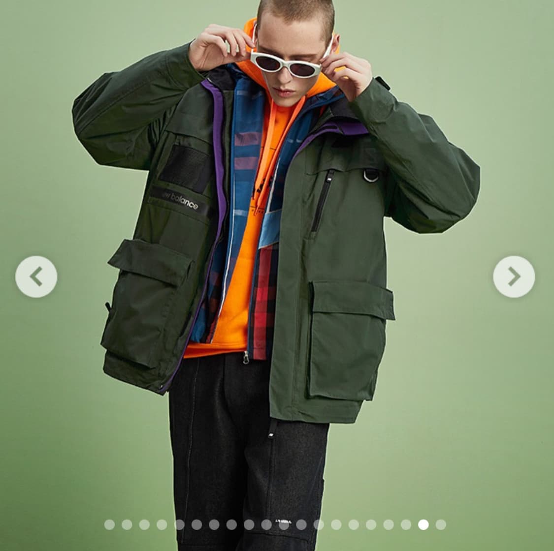 [L]뉴발란스 유틸리티 카고 바람막이 자켓 카키 상품이미지7