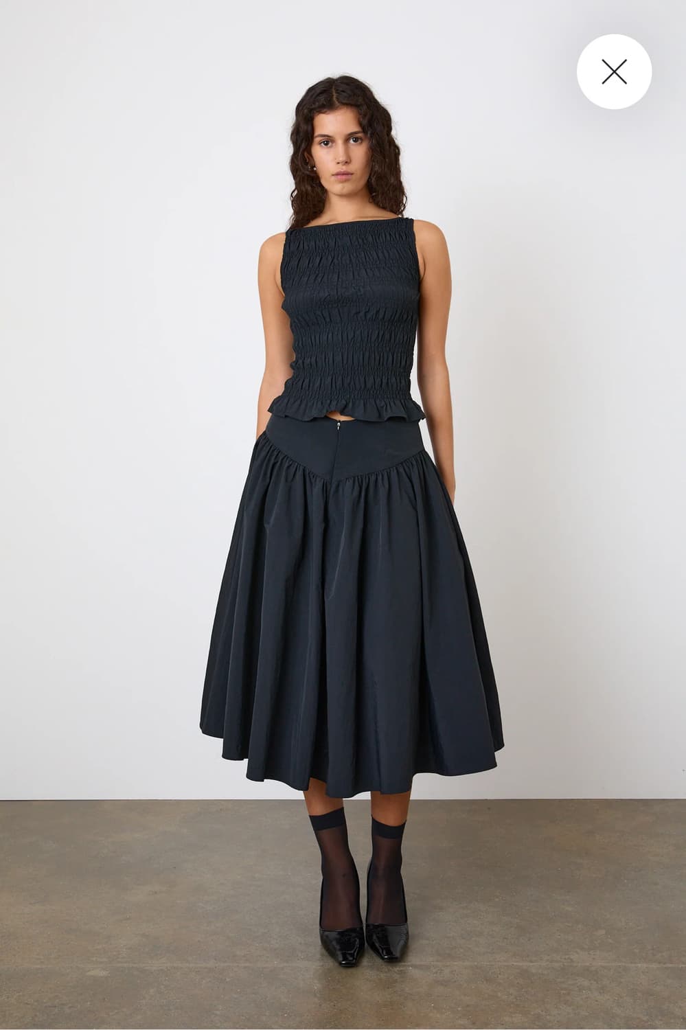 피치덴 The Deba Midi Skirt 데바 미디 스커트 오닉스 상품이미지1