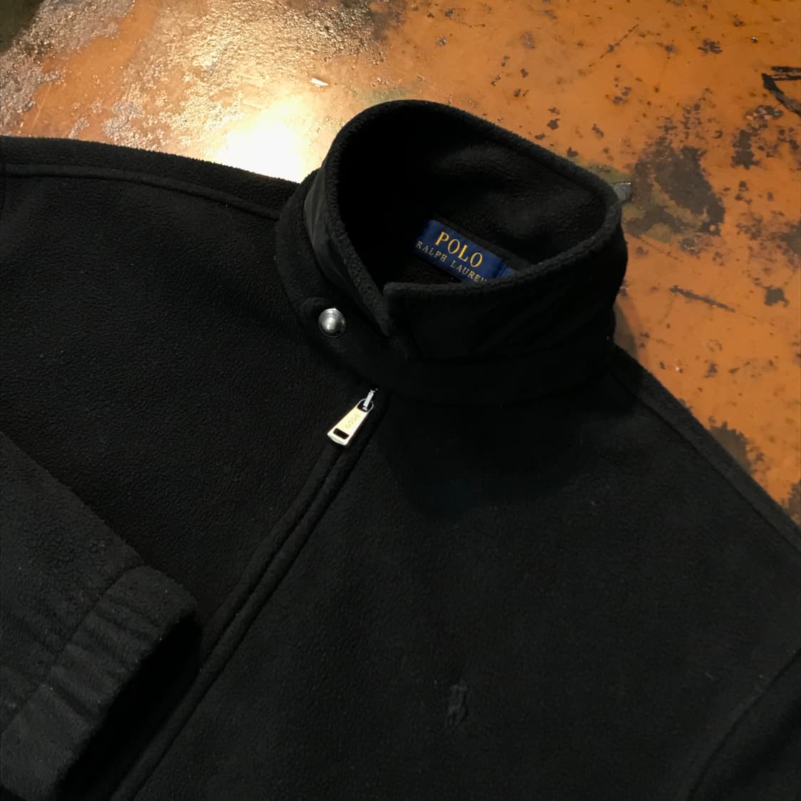 폴로랄프로렌 블랙 집업 플리스 스윙톱 블루종 자켓 남성 105 사이즈 상품이미지4