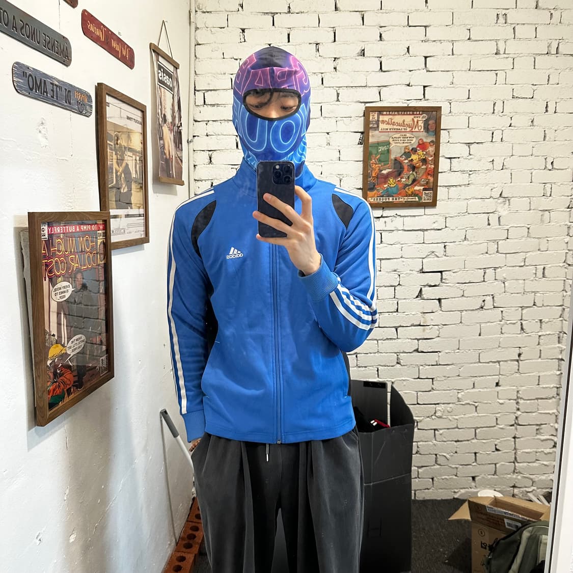 아디다스 삼선 블루 트랙탑 져지 상품이미지1