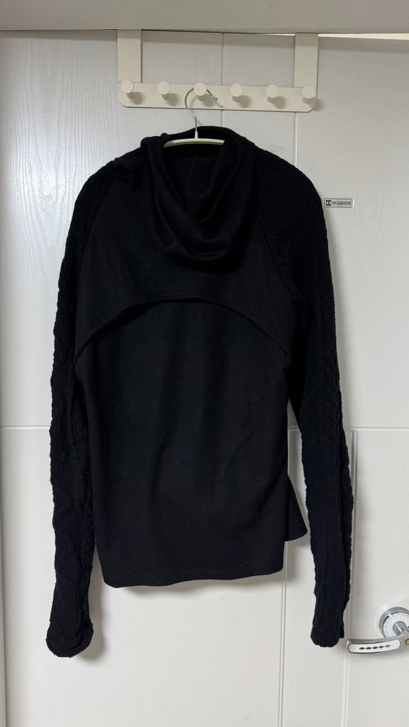 혜인서 테크울 후드 니트 3사이즈 블랙 홍태준 착용 상품이미지2