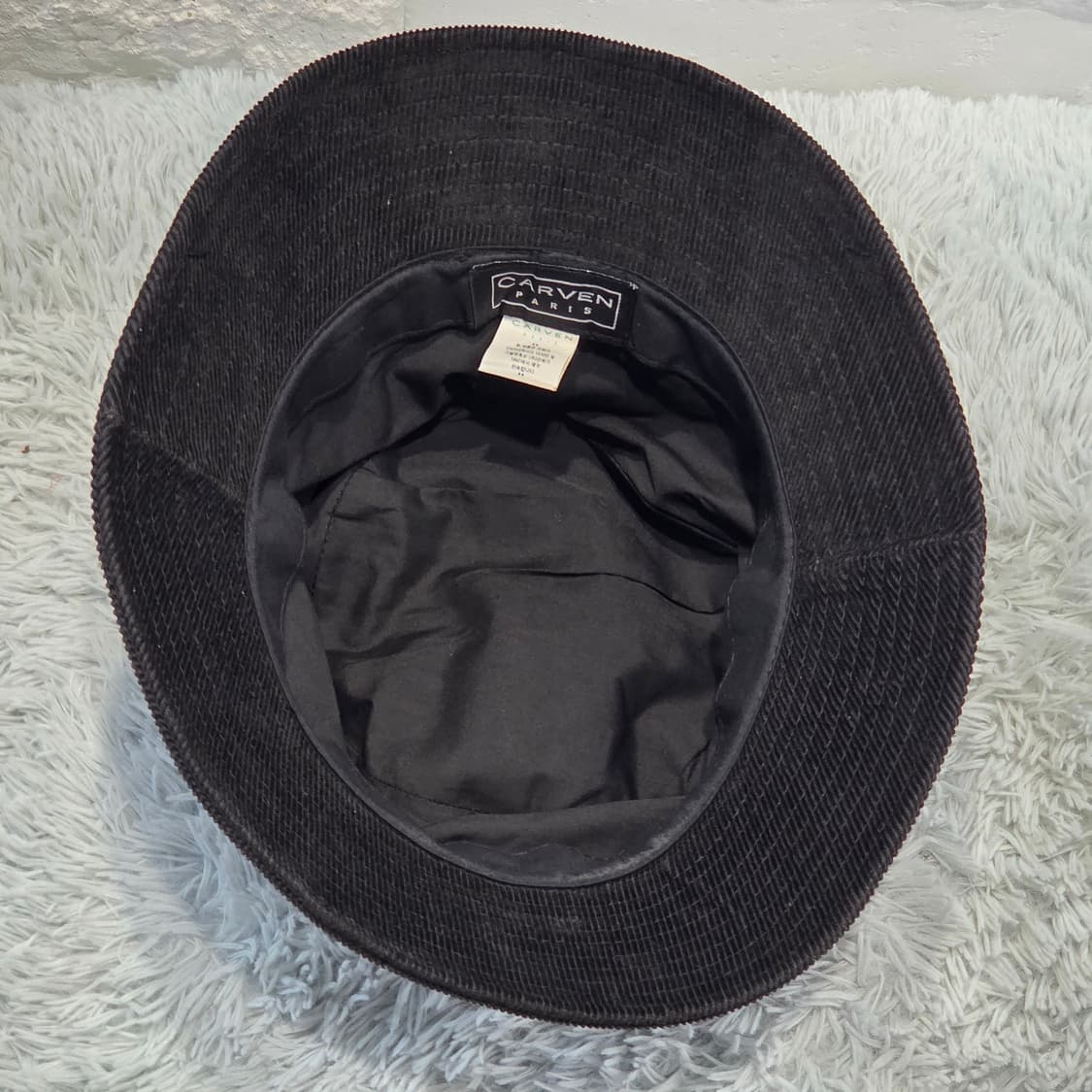 L9-3:카르벤 코듀로이 버킷햇 블랙 57~59cm CARVEN Cord 상품이미지4