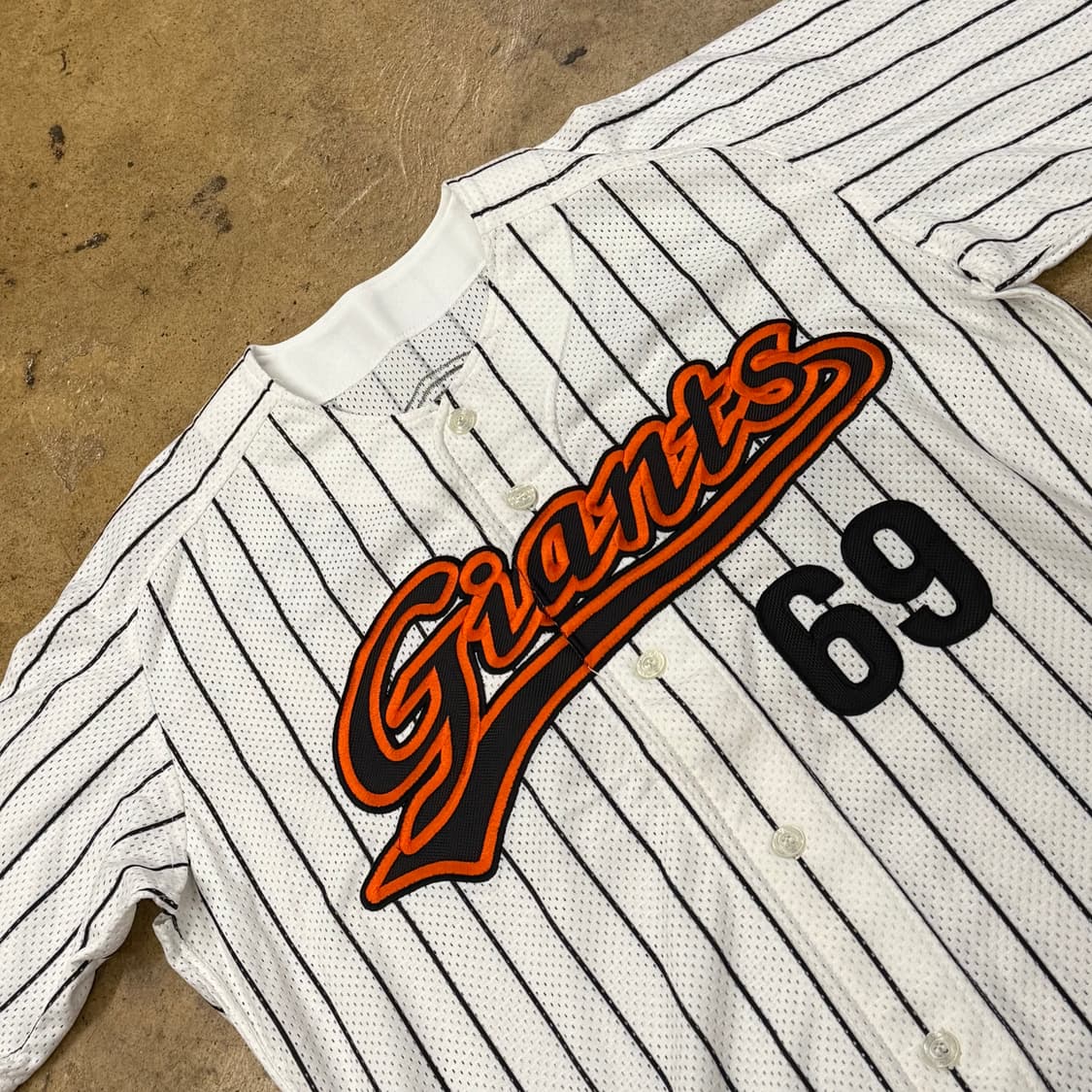 [OS] 롯데 자이언츠 야구 유니폼 69 스트라이프 김용진 마킹 b16  상품이미지1