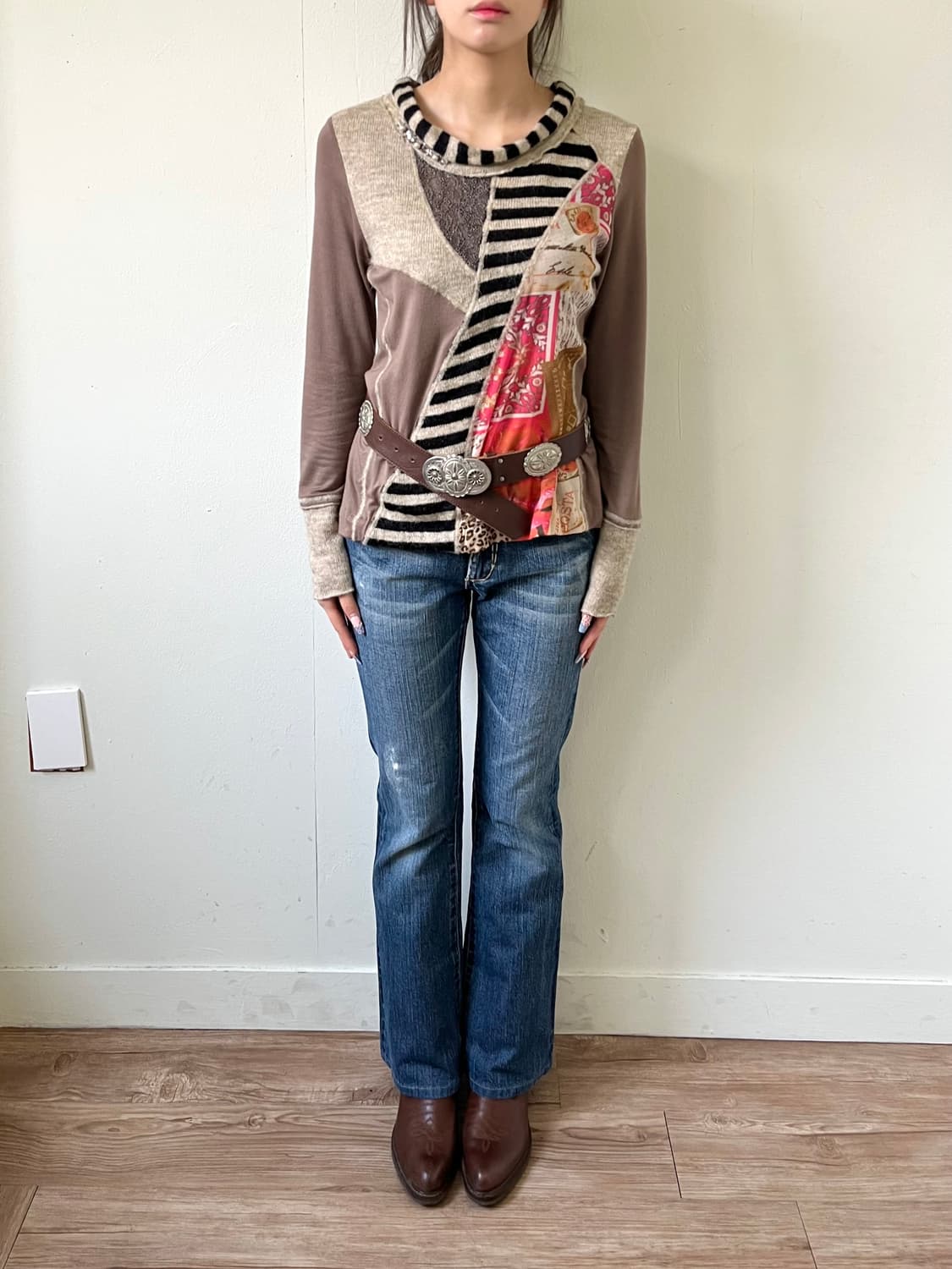 vtg 웨스턴 가죽 벨트 상품이미지7