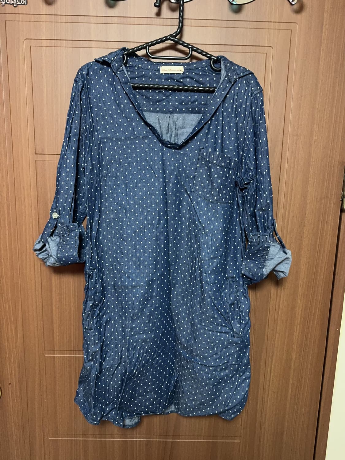 모리걸 체크 바선생 도트 레이스 둥근카라 셔츠 원피스 모음 상품이미지6