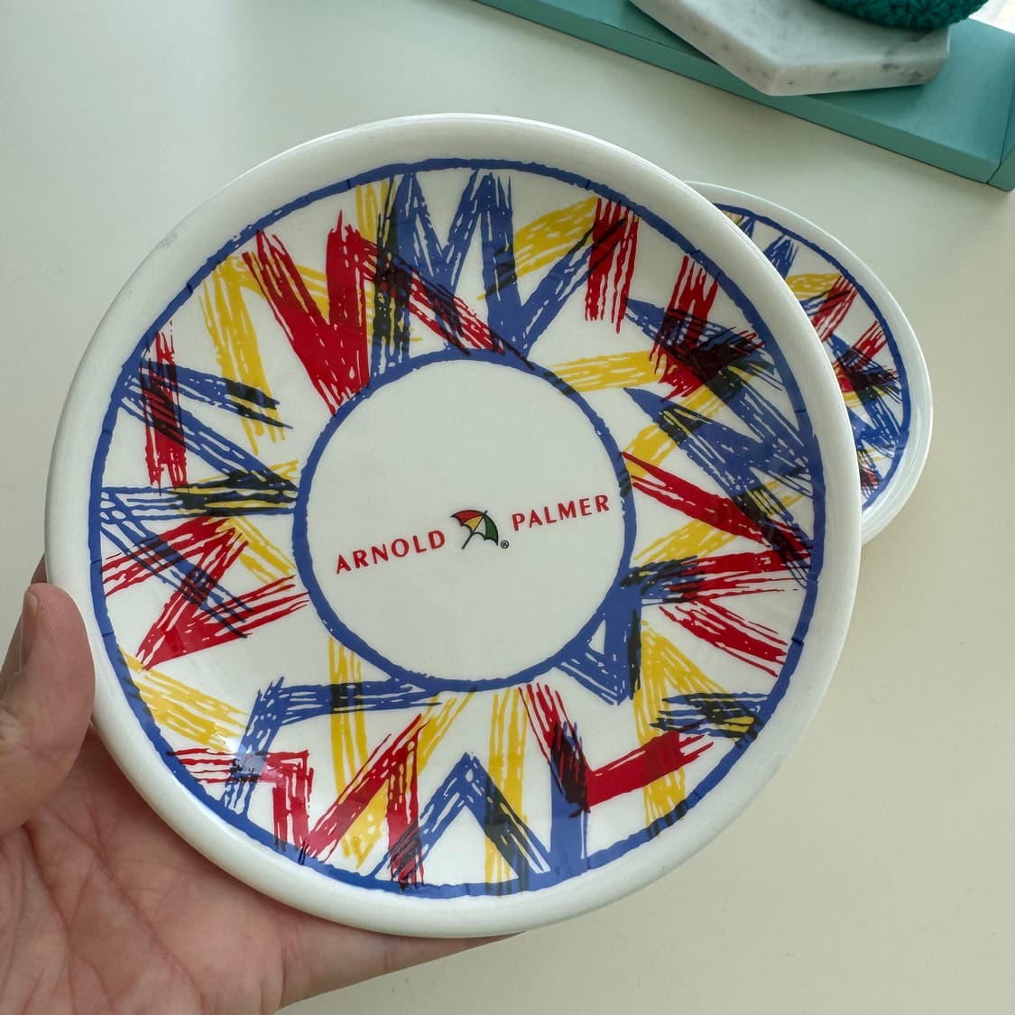 레트로 아놀드파마 빈티지 일본 원형접시 2p 세트 상품이미지3