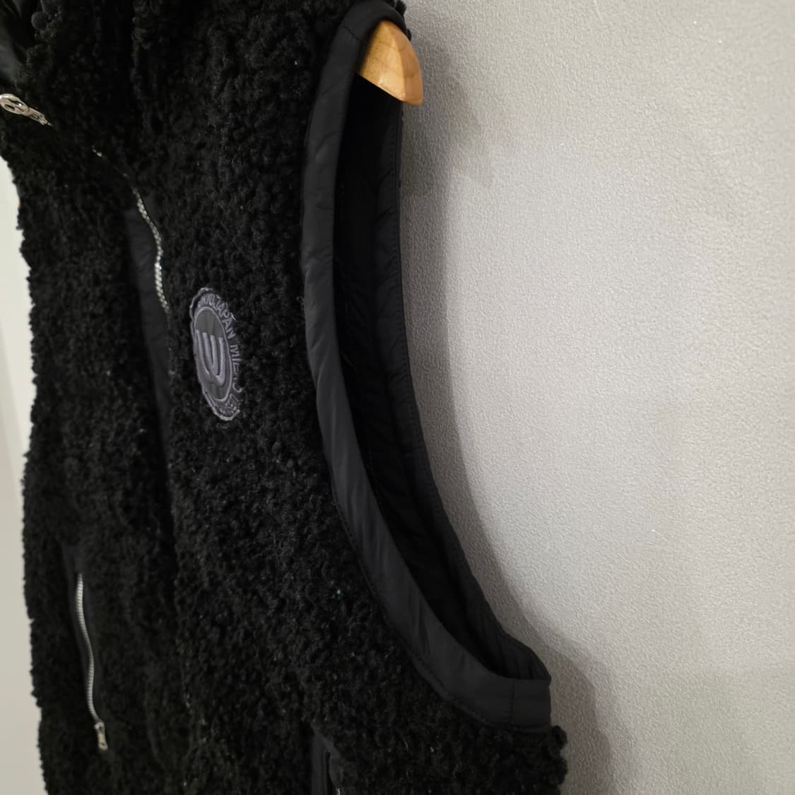 M.U SPORTS 뽀글이 후드 조끼 XL 블랙 상품이미지2