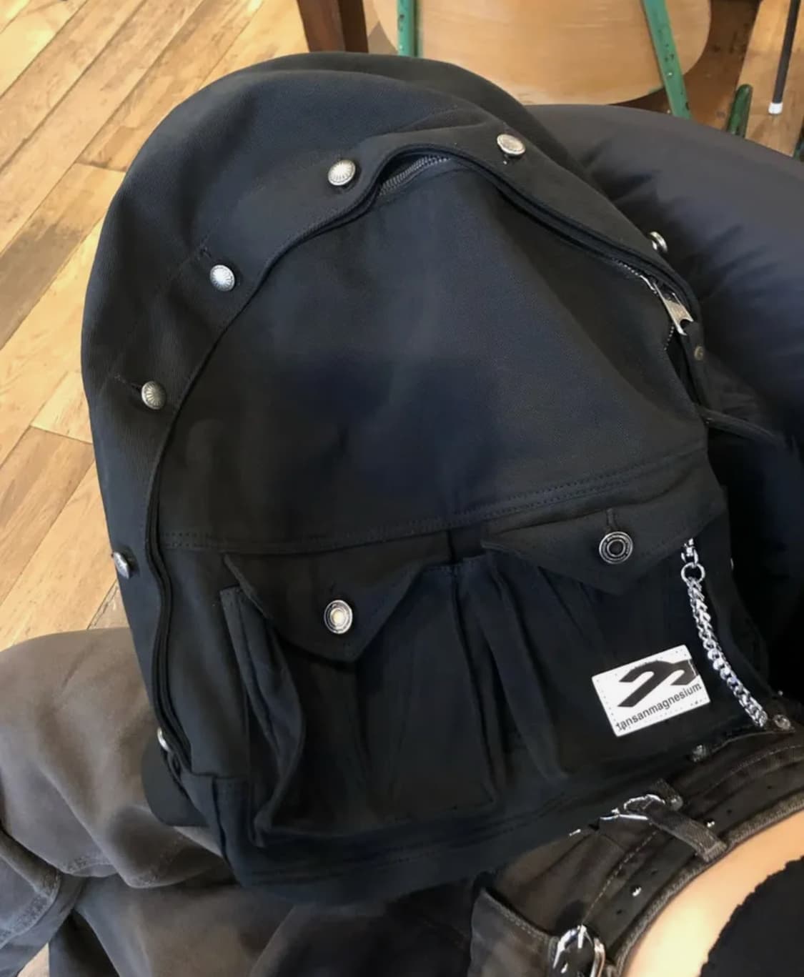 탄산마그네슘 트러커 자켓 백팩 블랙 상품이미지3