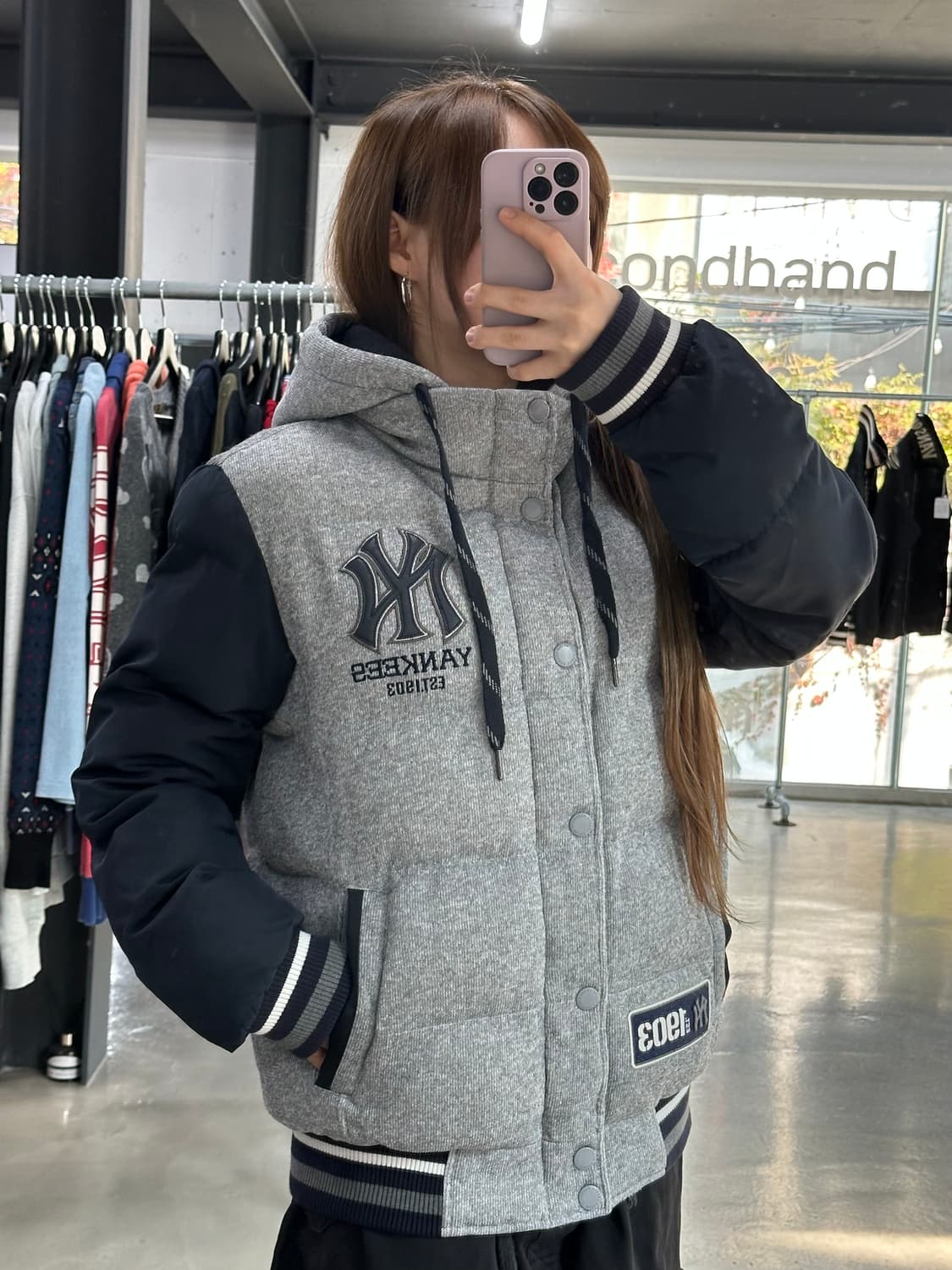 MLB 바시티 패딩 점퍼 상품이미지1