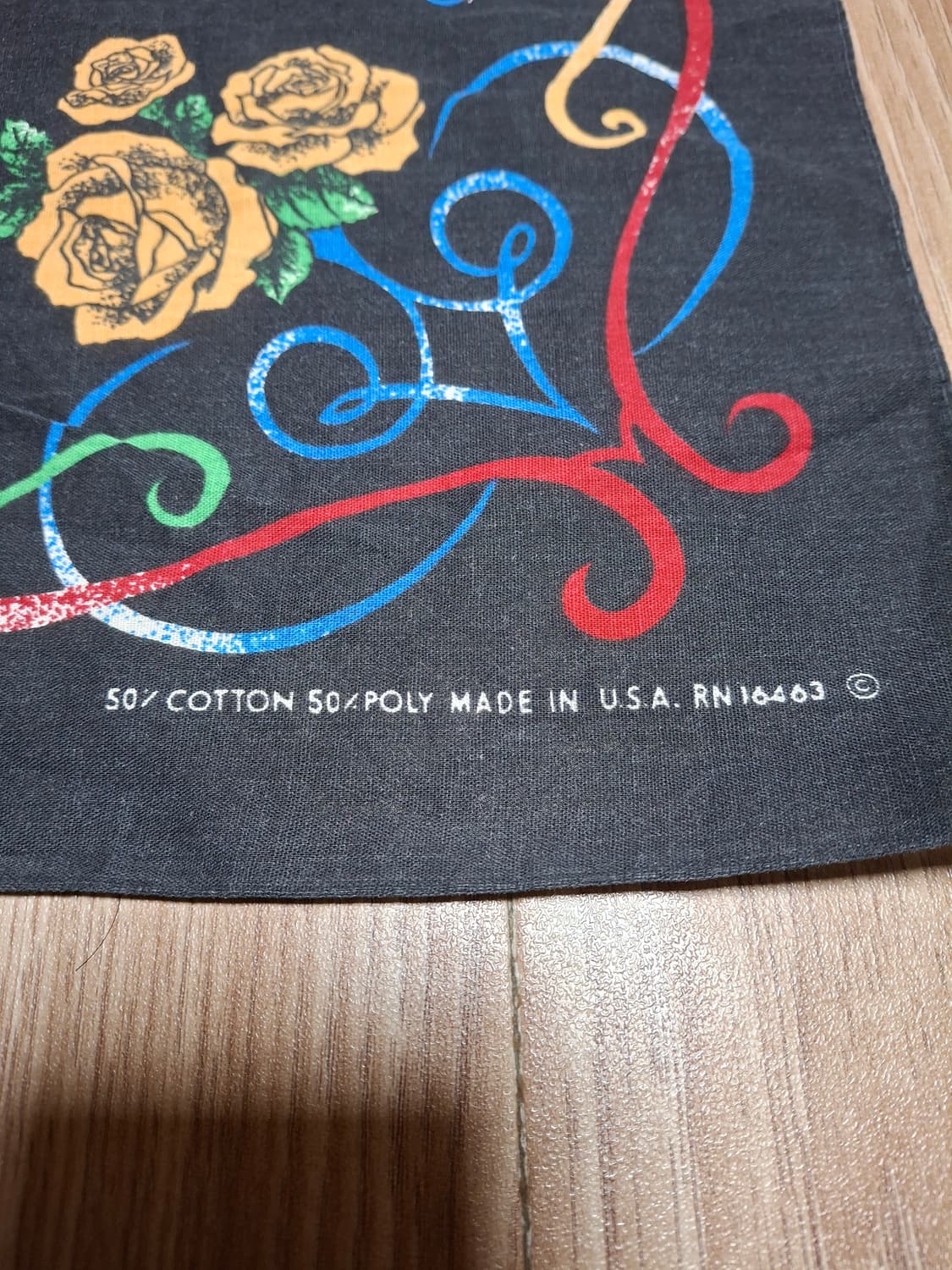 80s90s 할리데이비슨 장미 반다나 상품이미지2