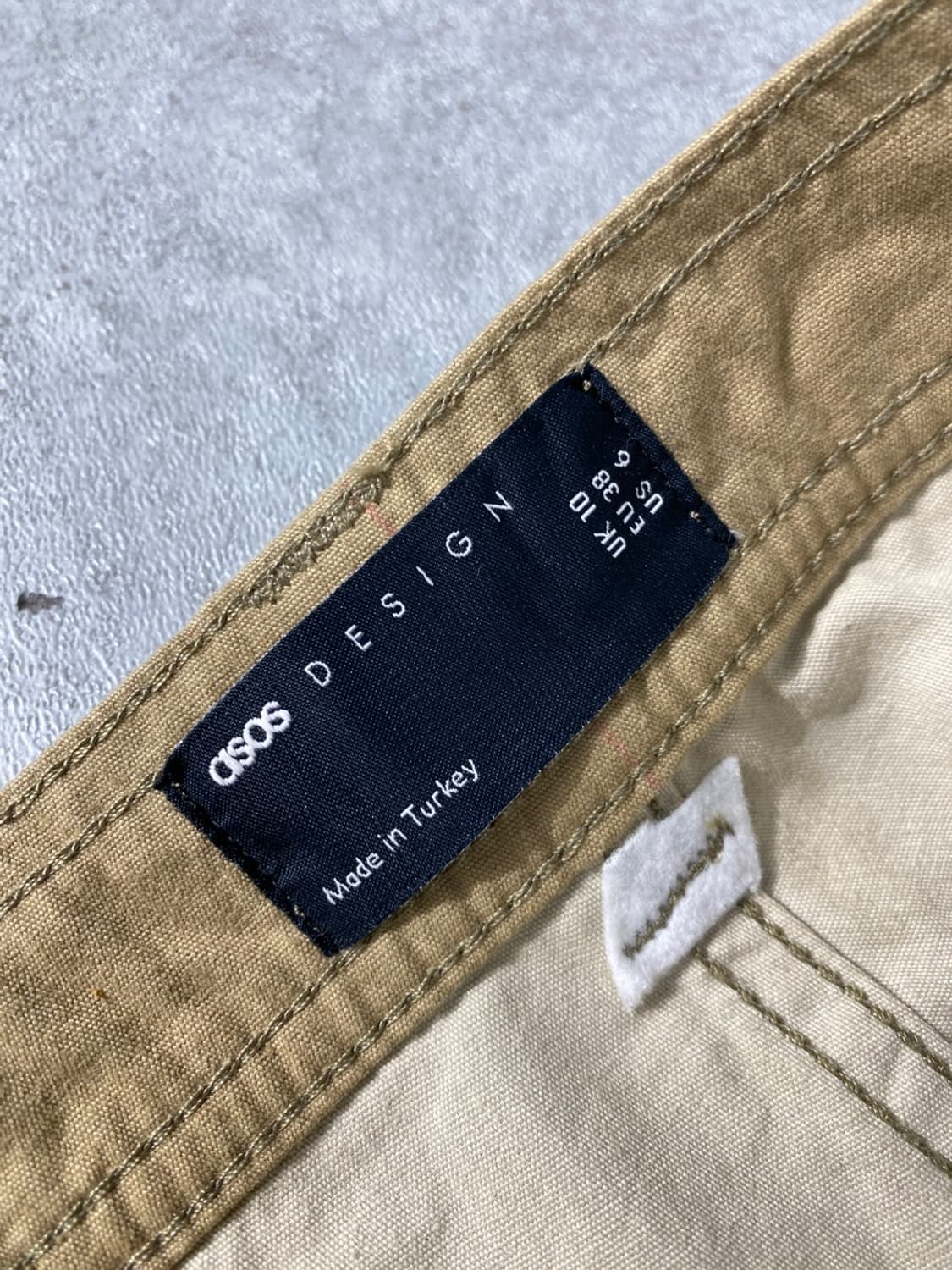 [31] ASOS 아소스 베이지 카고 와이드 워크팬츠 상품이미지6