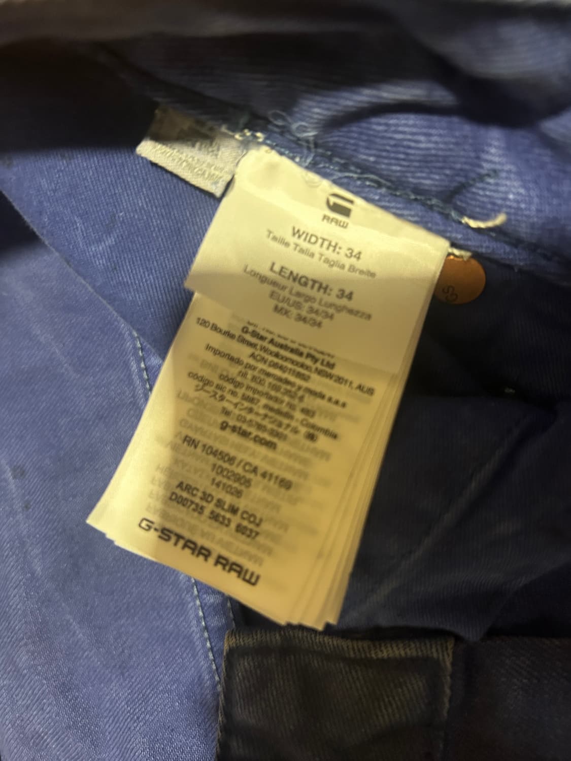 G star Raw  Vintage curved pit denim 상품이미지3