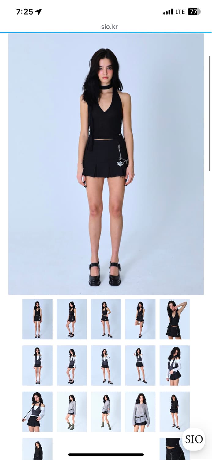 시오서울 sio 더블 벨트 미니 스커트  상품이미지1