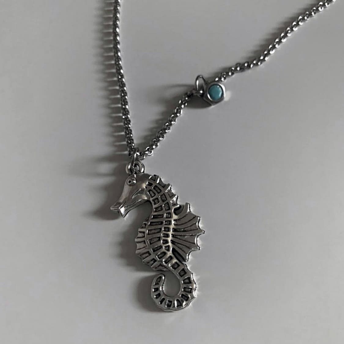 Turquoise Seahorse Pendant Necklace 상품이미지4