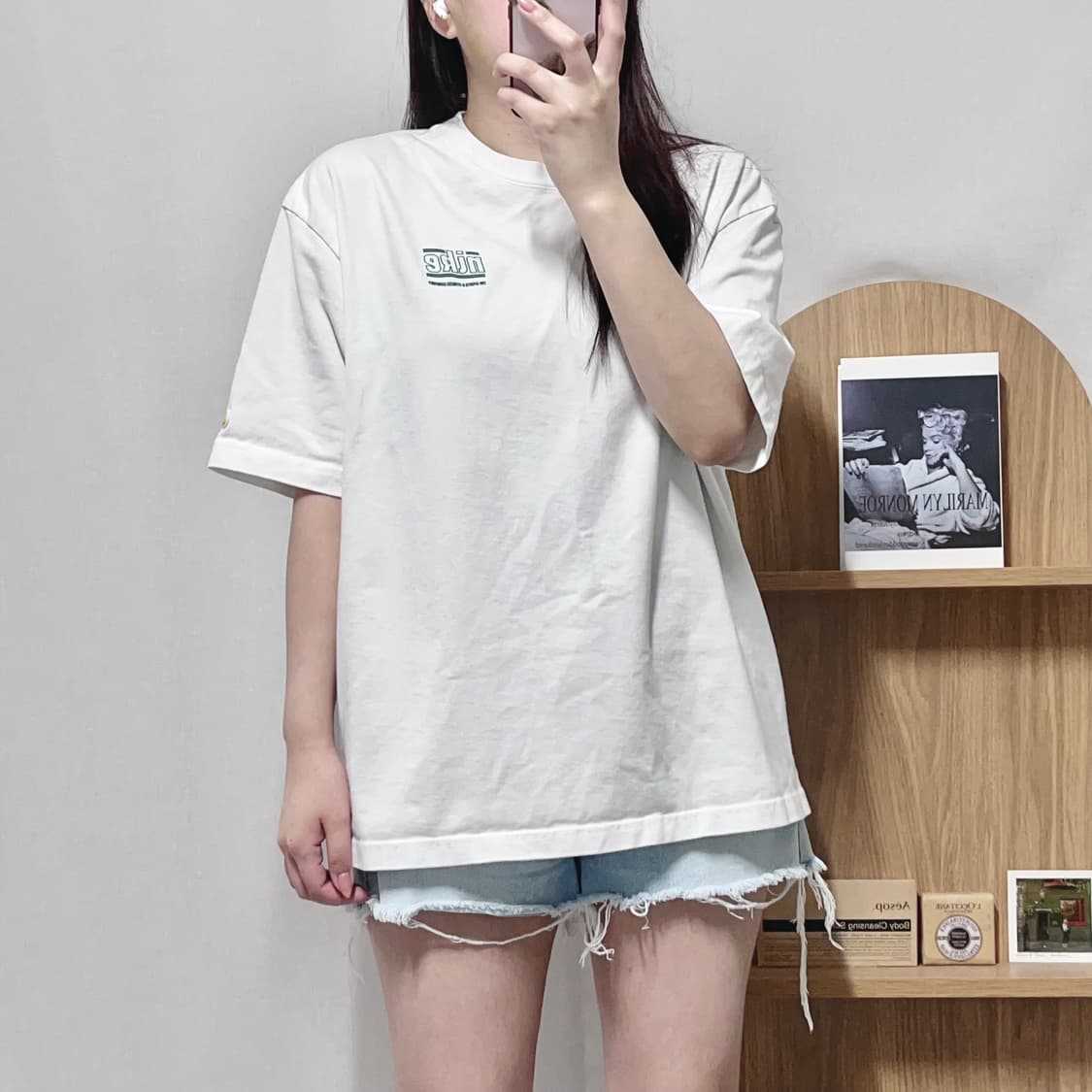 [정품] 나이키 화이트 그린 뒷빅로고 반팔티 [ XL ] 상품이미지3