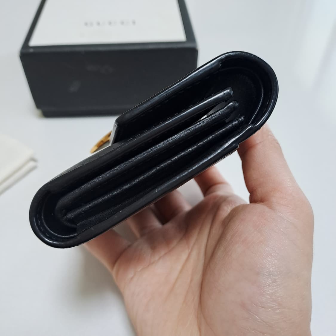 [100%/정품] 구찌 실비 트리이 폴드 지갑 블랙, 구찌지갑,구찌반지갑 상품이미지10