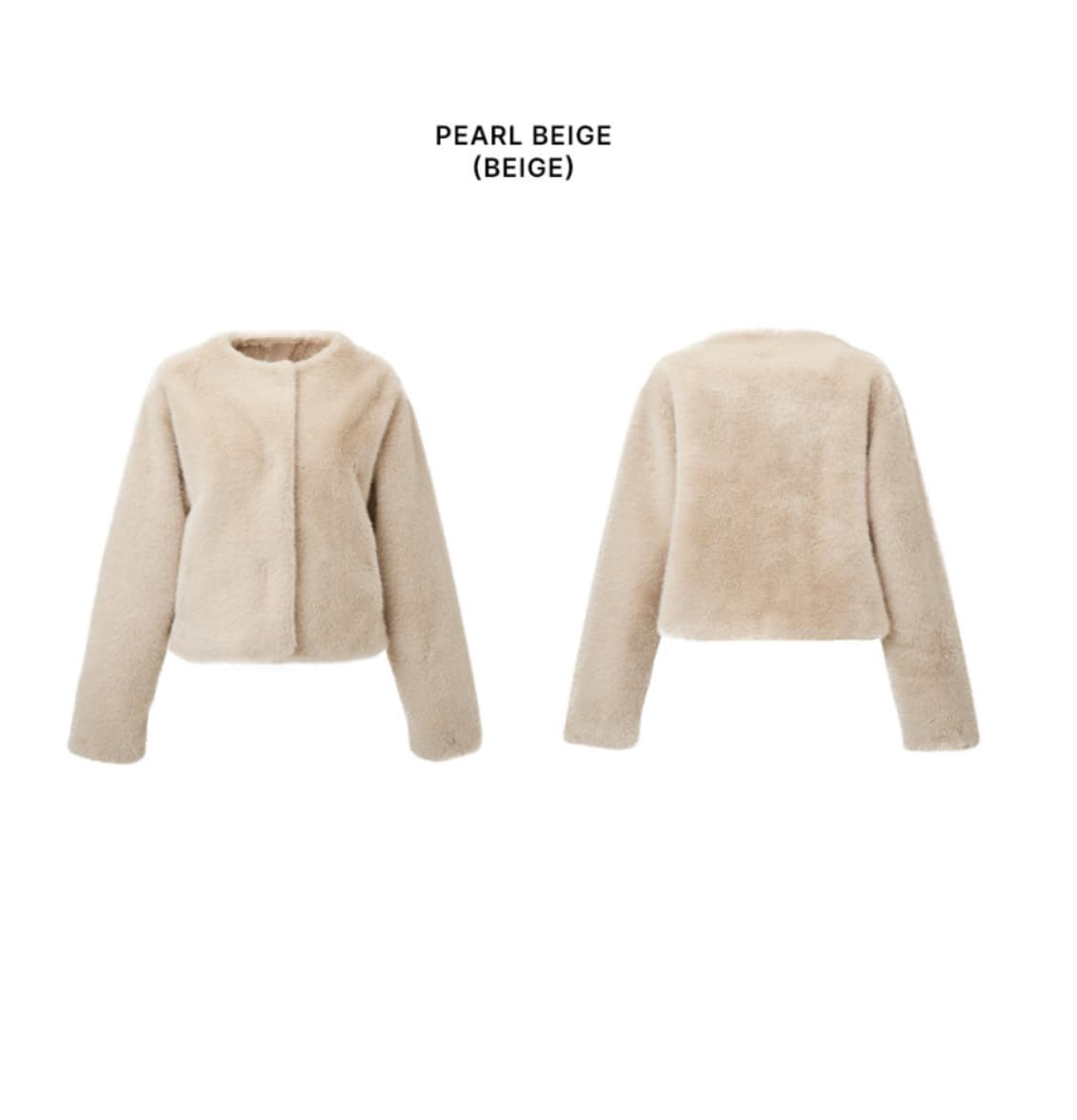 유어네임히얼 퍼자켓 펄 베이지 장희령 착용 상품이미지6