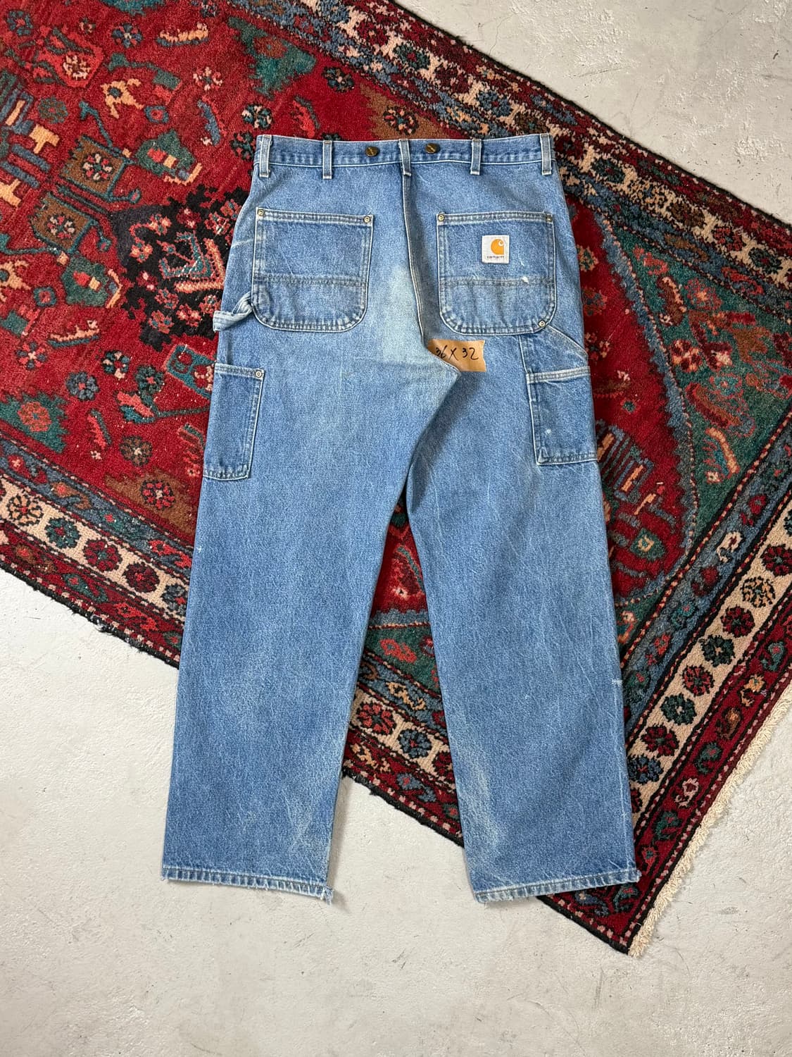 90's OG USA Made 칼하트 데님 더블니 칼하트 워크팬츠 썩블니 상품이미지4