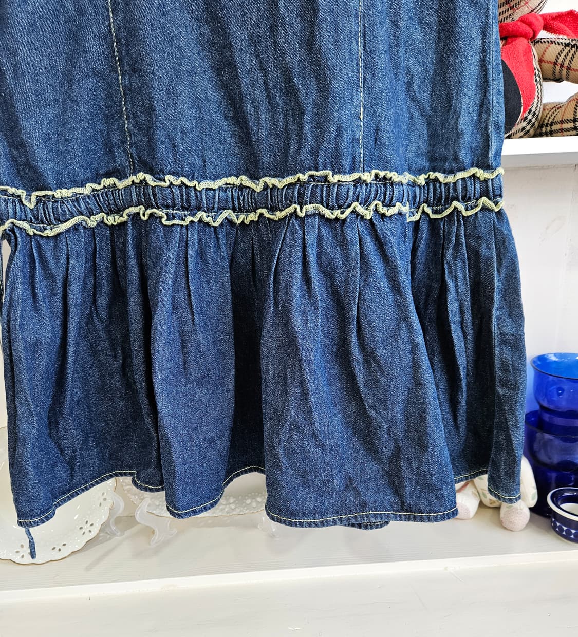 데님 웨스턴 프릴 원피스 상품이미지6