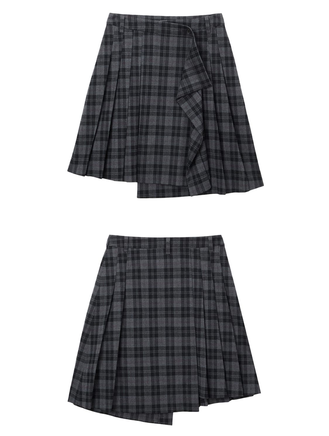 LCDC 플리츠 미디 언발 스커트 상품이미지4