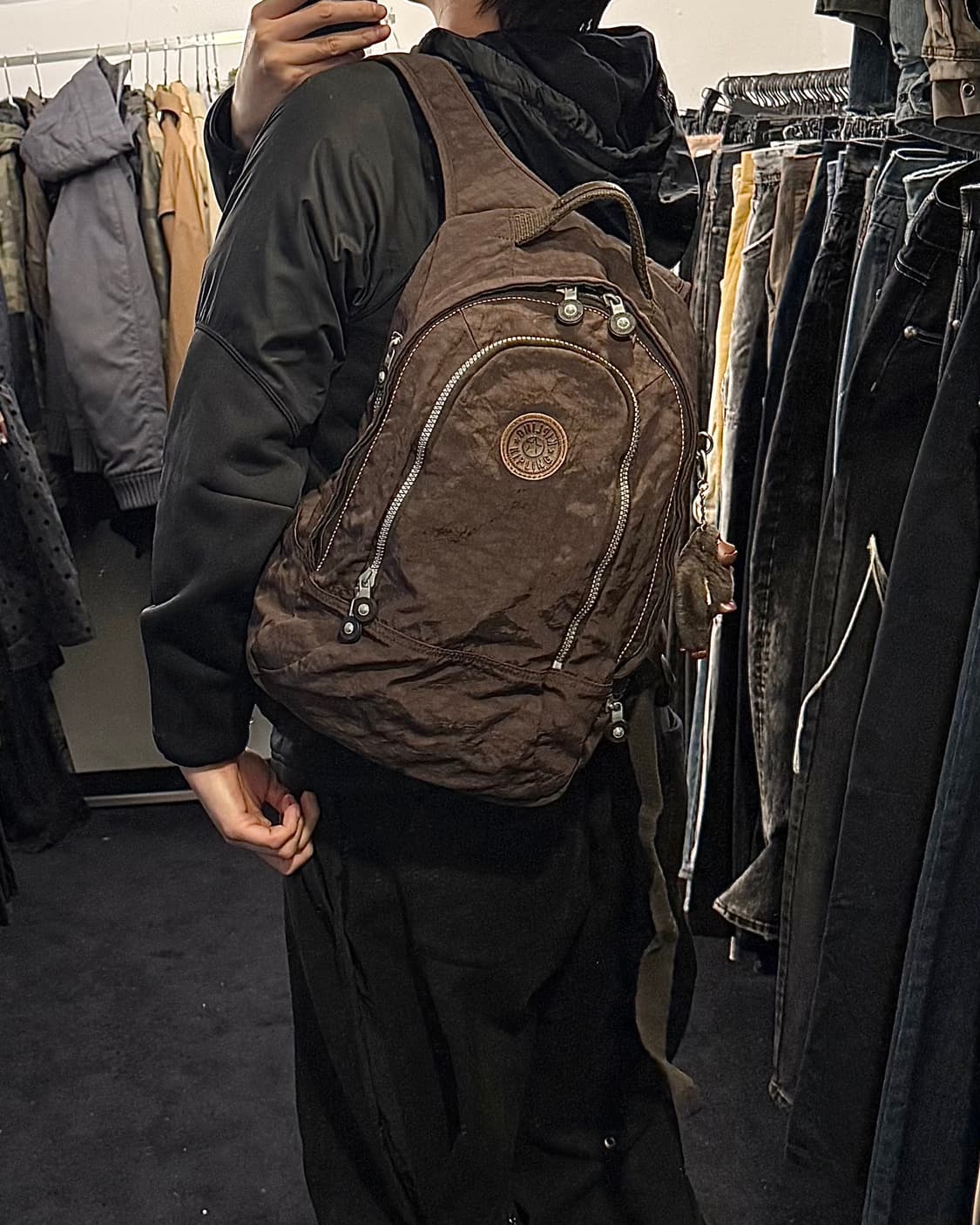 키플링 브라운 갈색 가방 백팩 고릴라 인형 키링 갸루 쵸코 너드 모리걸 상품이미지2