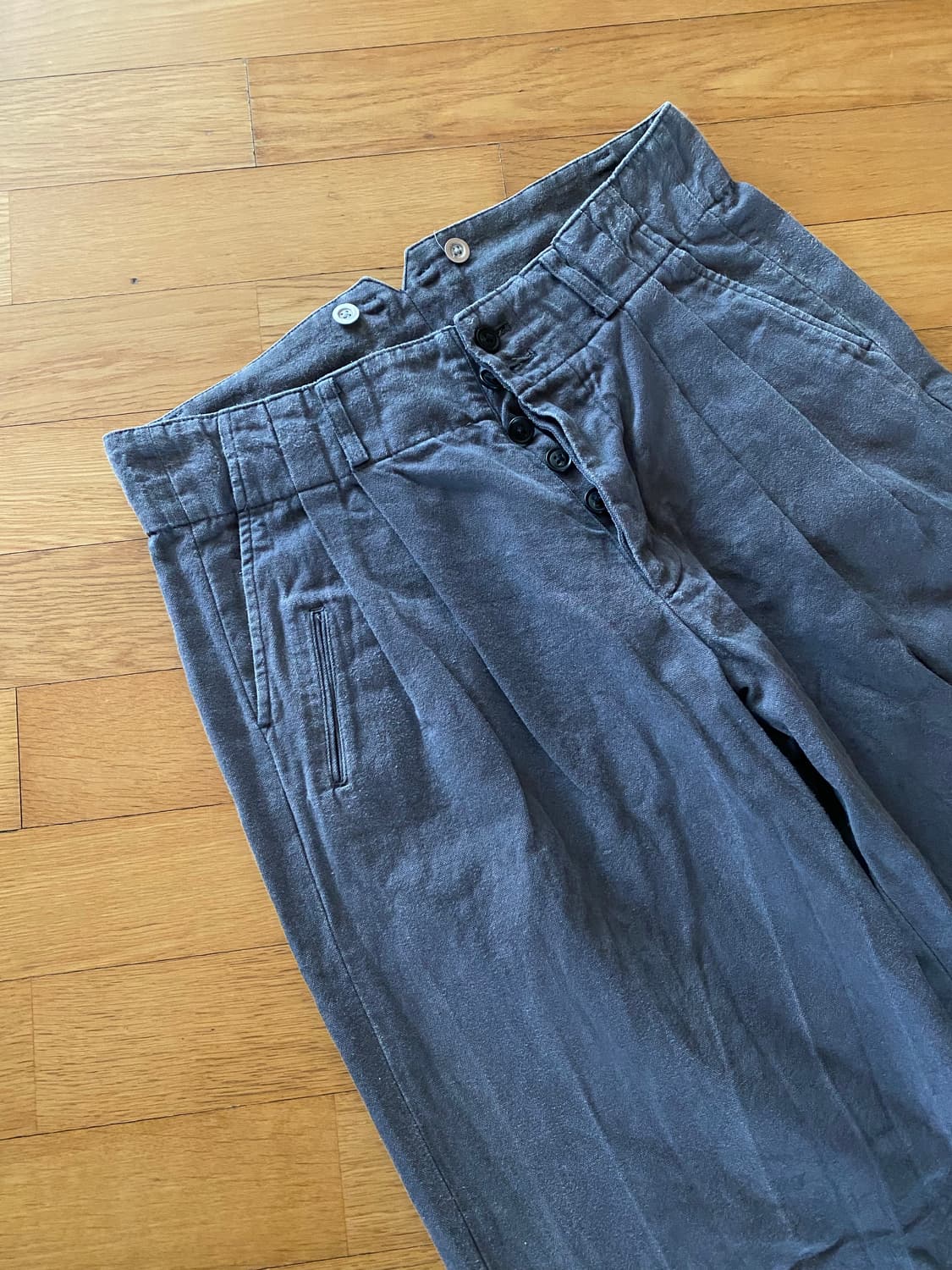 클레시카 린넨 면 서스펜더 팬츠 1 size 상품이미지4