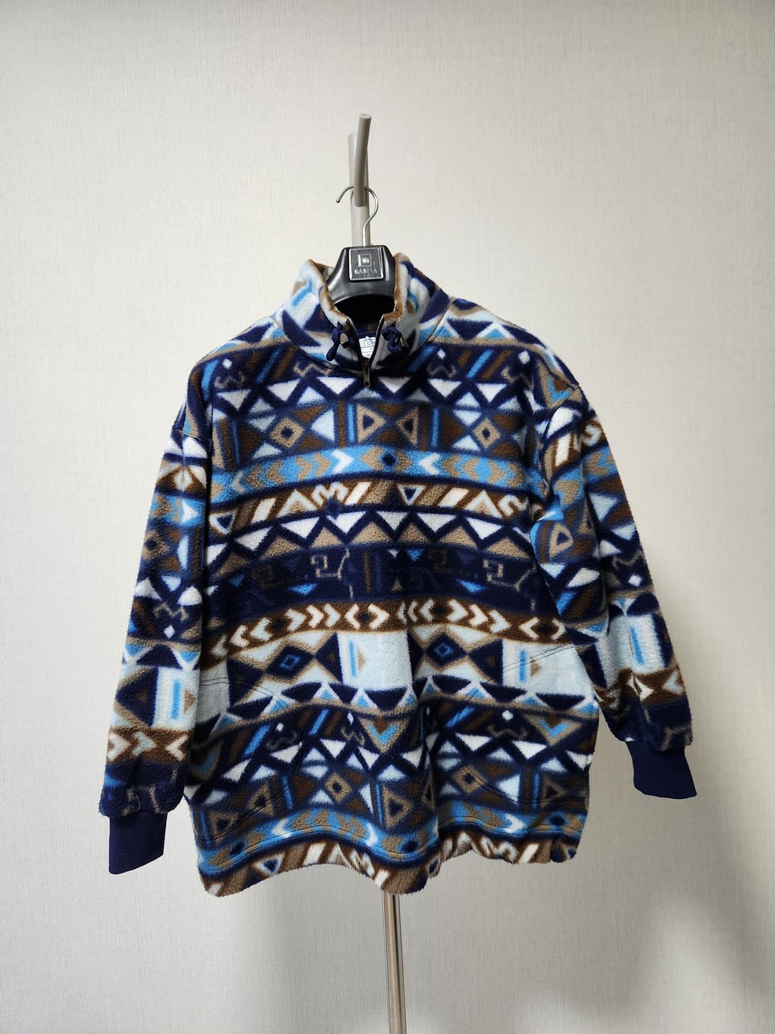 기하학 패턴 폴라플리스 풀오버 M 105-110 상품이미지1