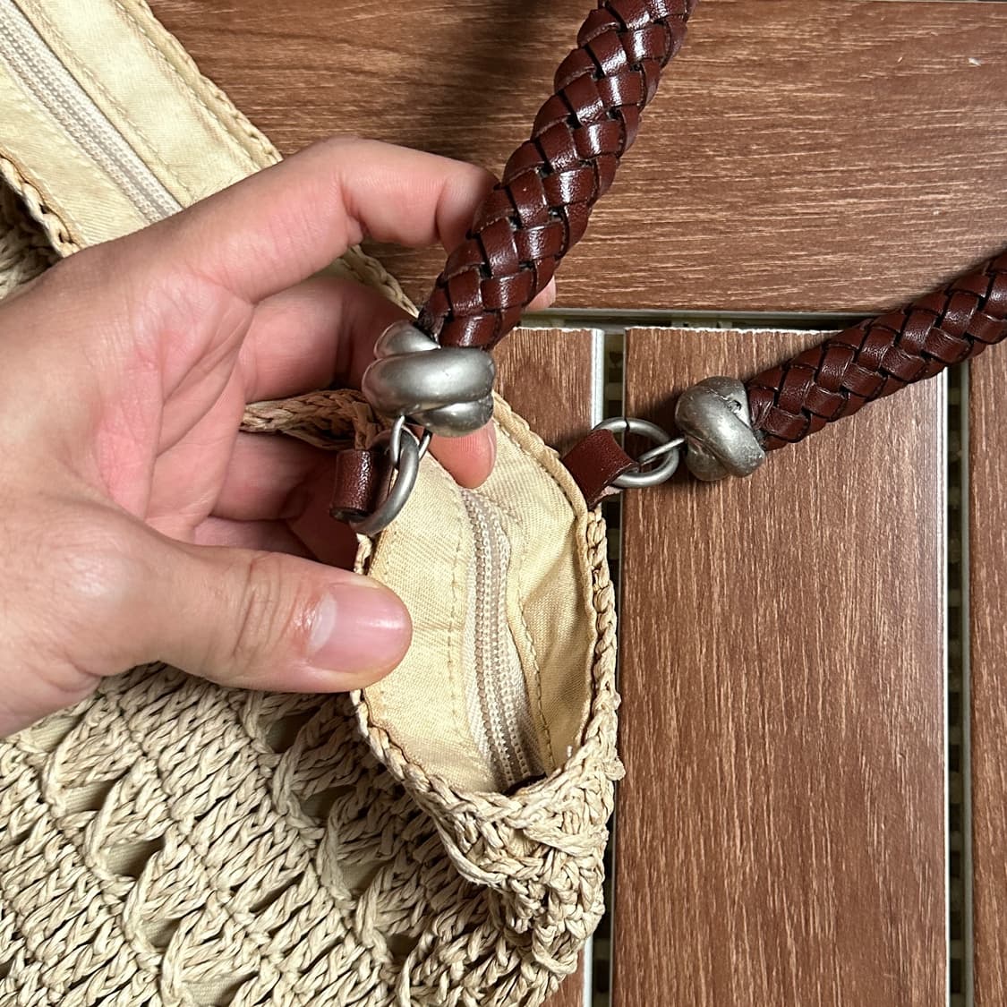 Talbots crochet shoulder tote bag 상품이미지5