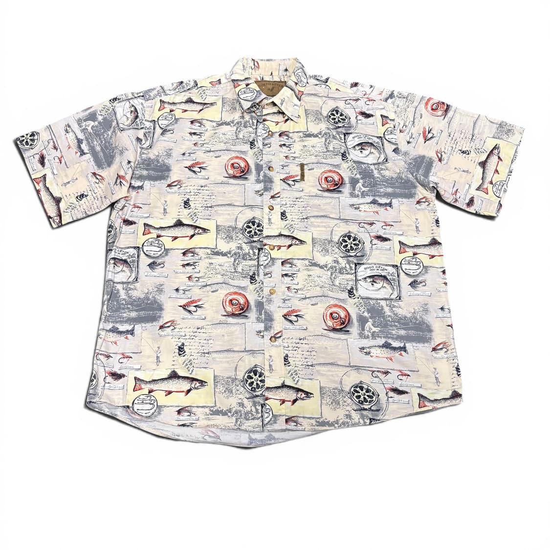 XL-2XL NORTH RIVER 하와이안 피싱 반팔 셔츠 상품이미지1