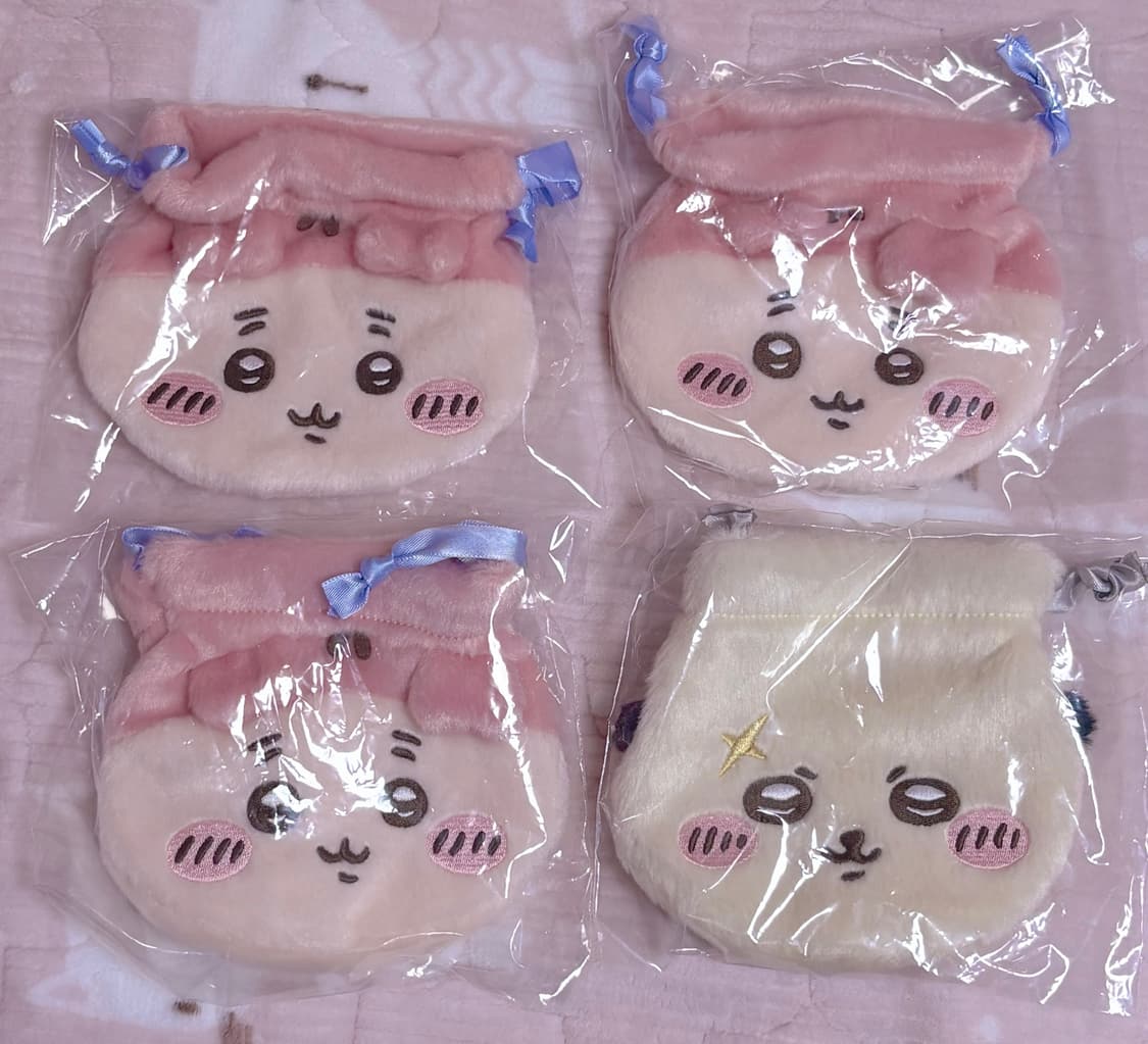 당일배송) 먼작귀 키디랜드 카니 랏코 페이스 파우치 상품이미지1