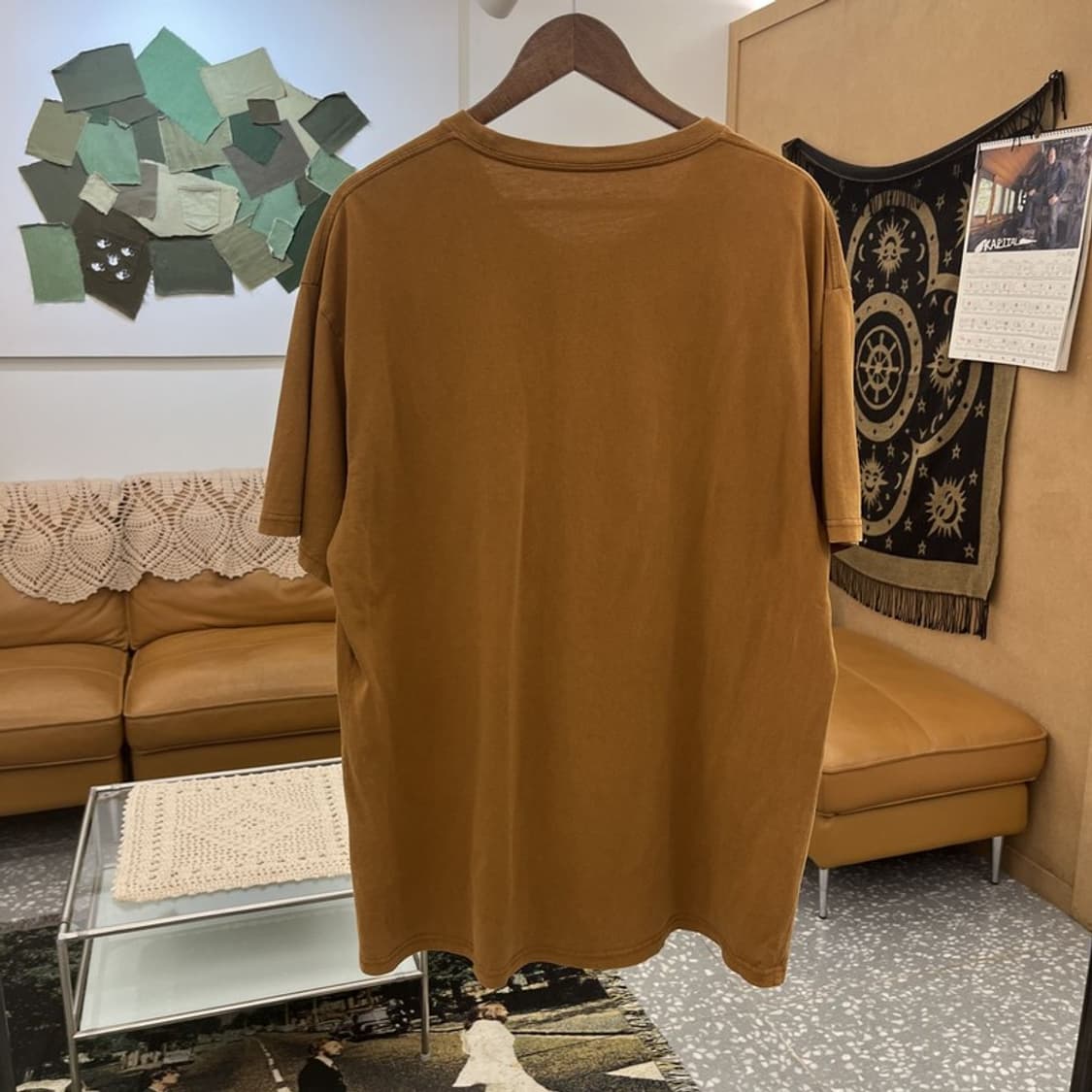 칼하트 빈티지 캐주얼 오트밀브라운 워크 반팔티 105 C11899 상품이미지4