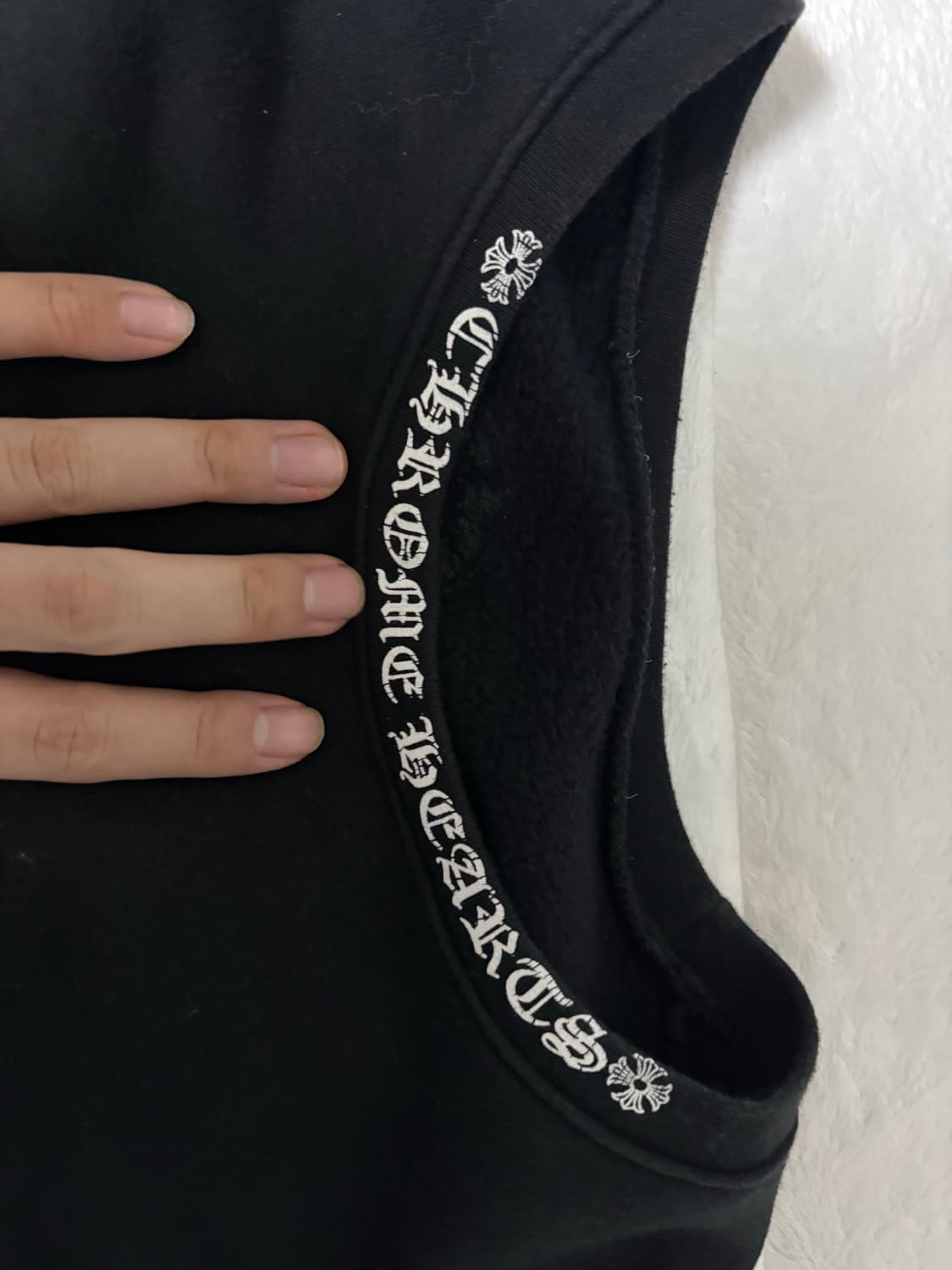 크롬하츠 넥로고 크루넥 스웨트 셔츠 블랙 xl 맨투맨 상품이미지2