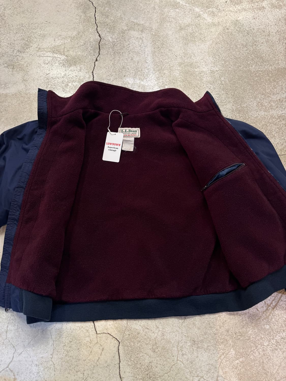 90s 엘엘빈 웜업 플리스 라이닝 자켓 상품이미지4