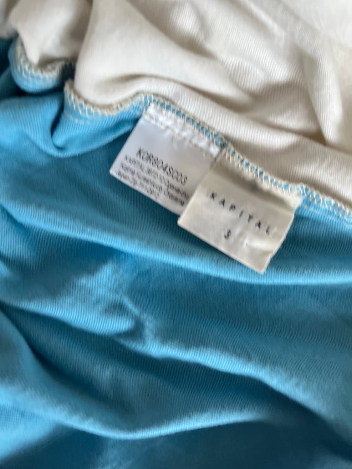 Kapital 캐피탈 투톤 빅 본 프린팅 티셔츠 3사이즈 상품이미지5