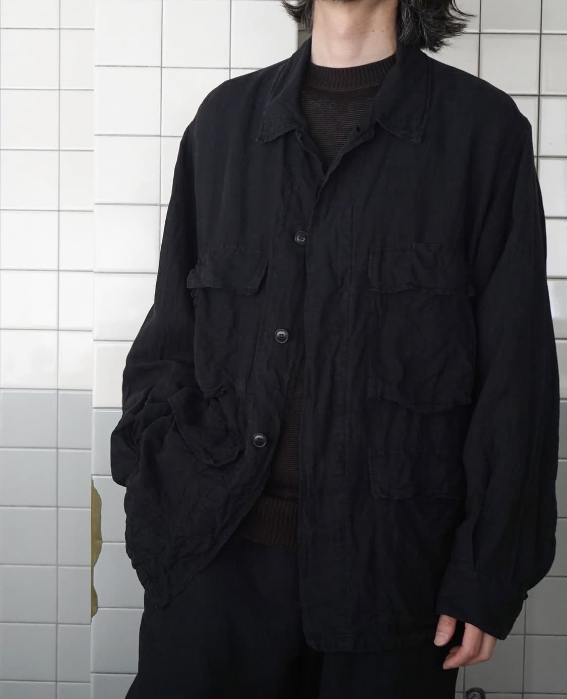 [3] 26SS 코모리 실크코튼BDU 블랙 상품이미지1