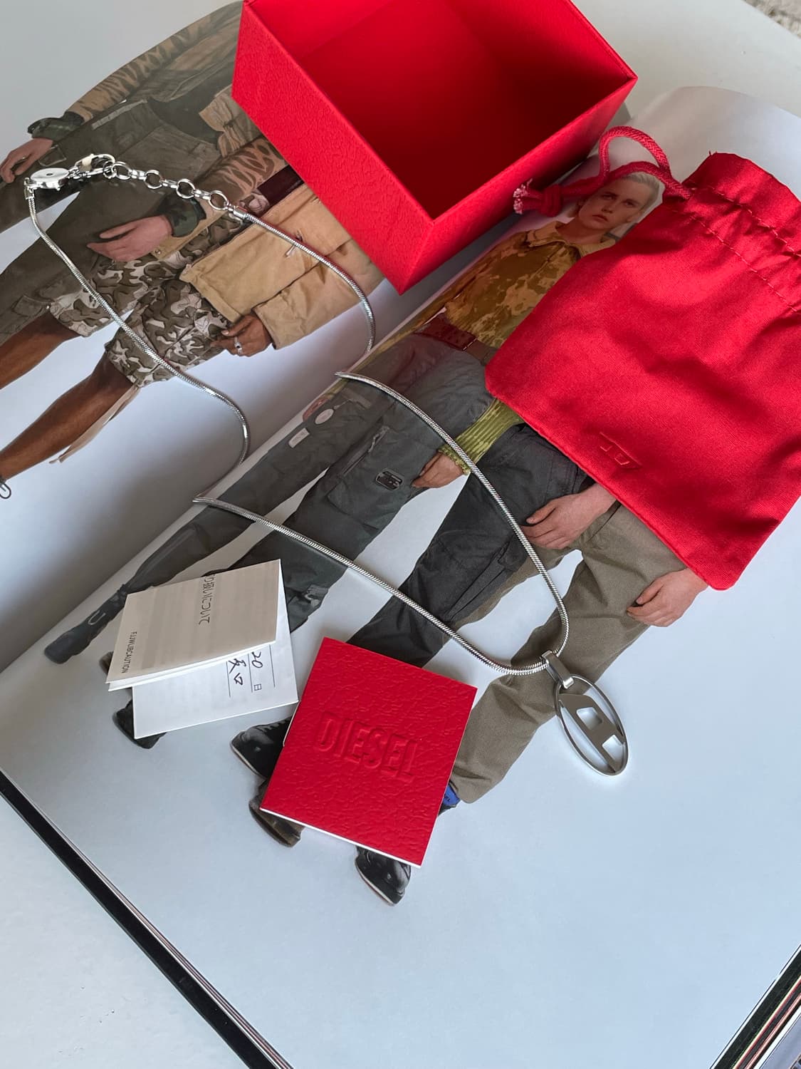 DIESEL 디젤 디로고 펜던트 남자 여자 목걸이 상품이미지4