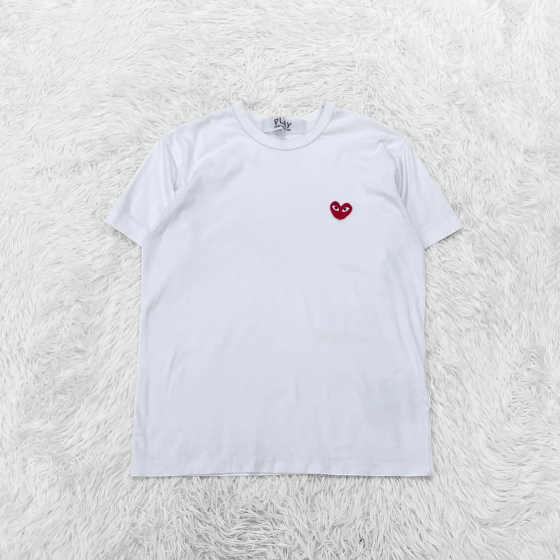 꼼데가르송 하트 와펜 반팔티 화이트 상품이미지2