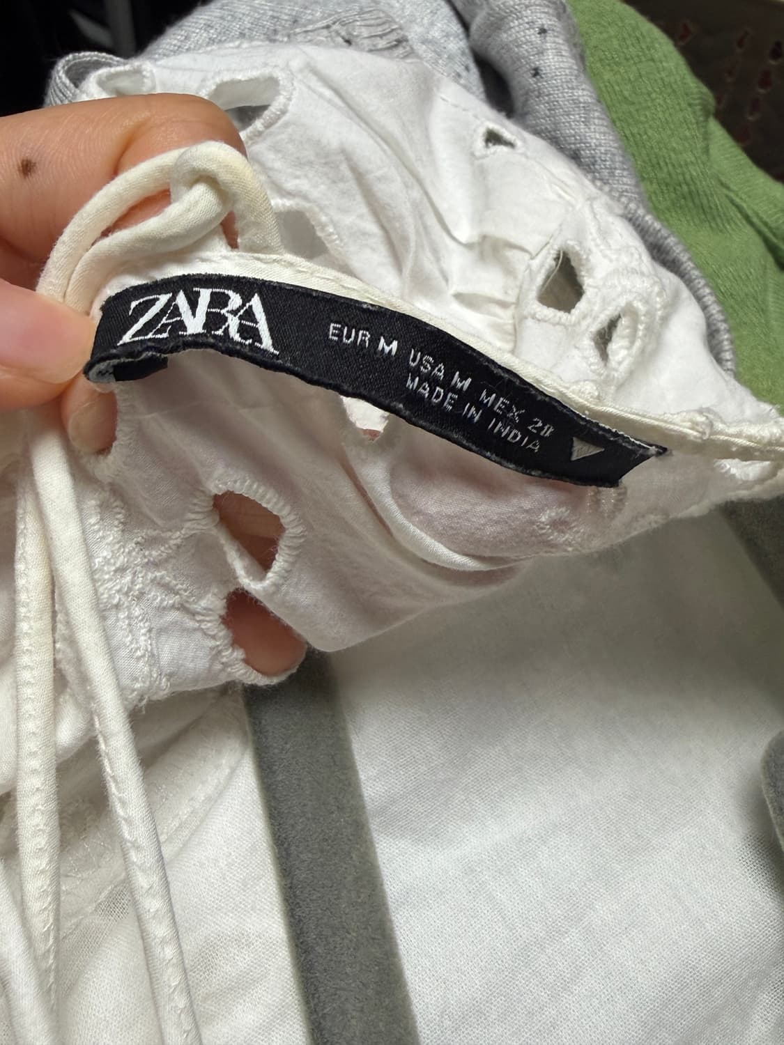 자라 플라워 크롭 블라우스 M 상품이미지3